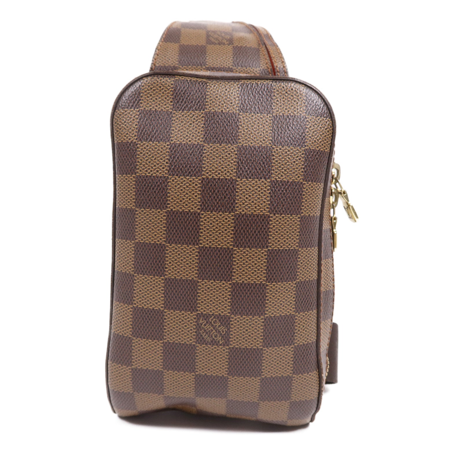 LOUIS VUITTON Damier Ebene Geronimos金扣腰包