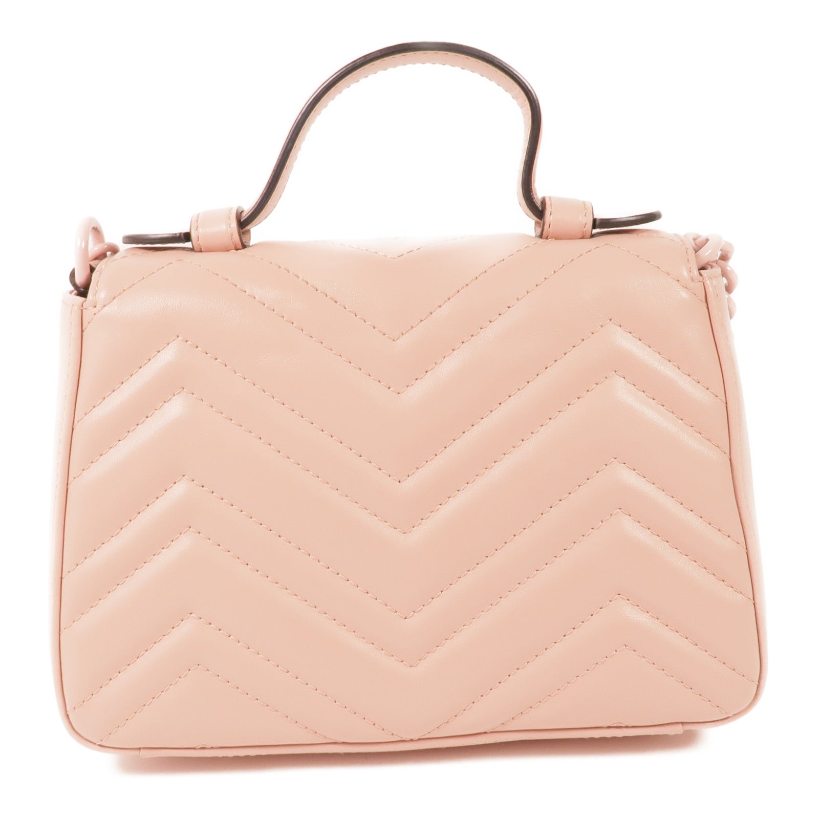 GUCCI 牛皮皮革GG Marmont銀扣手挽肩背兩用袋