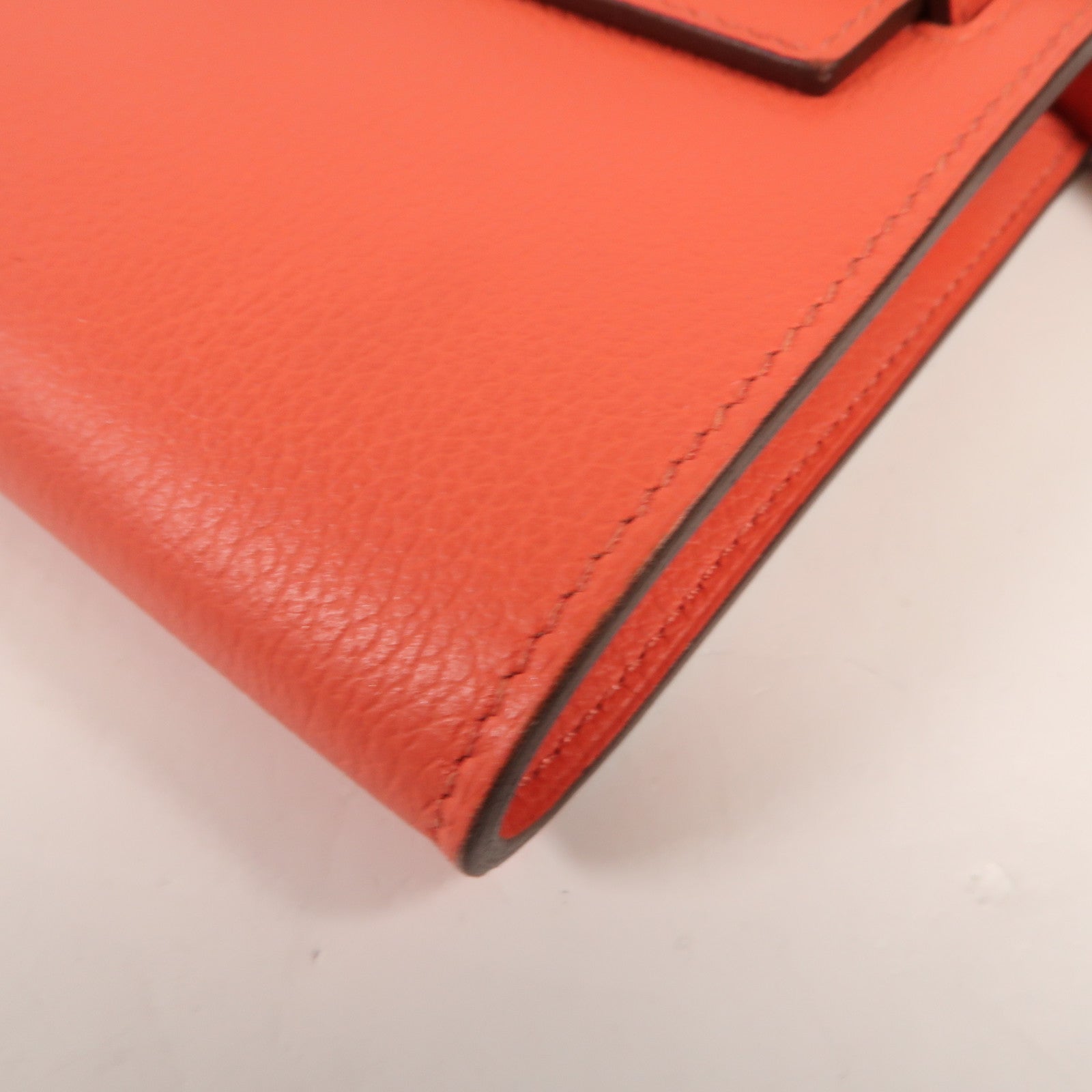 HERMES Clemence皮革Kelly To Go銀扣肩背袋Rose Lipstick