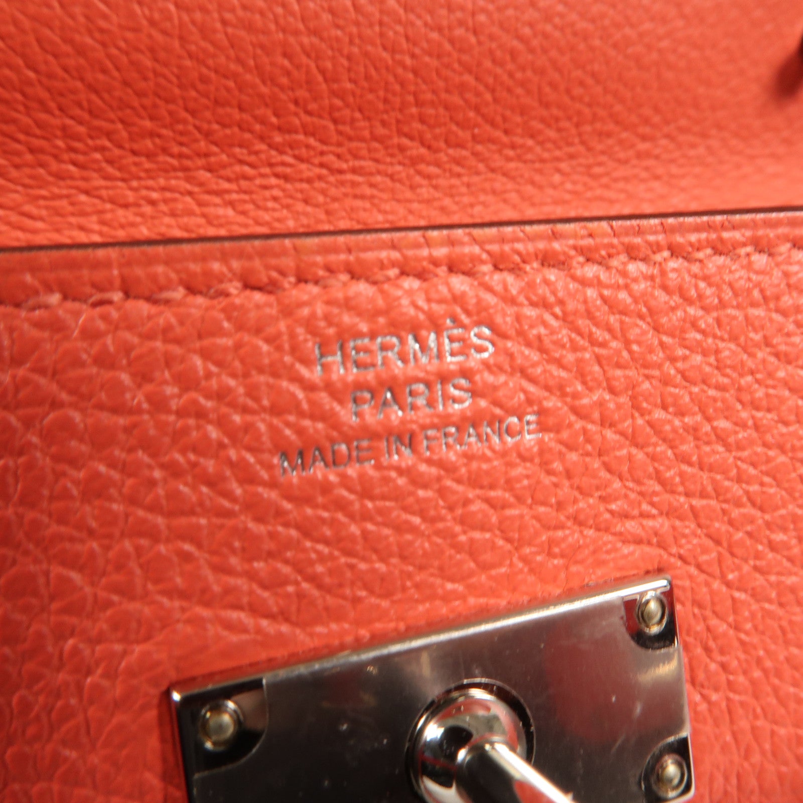 HERMES Clemence皮革Kelly To Go銀扣肩背袋Rose Lipstick