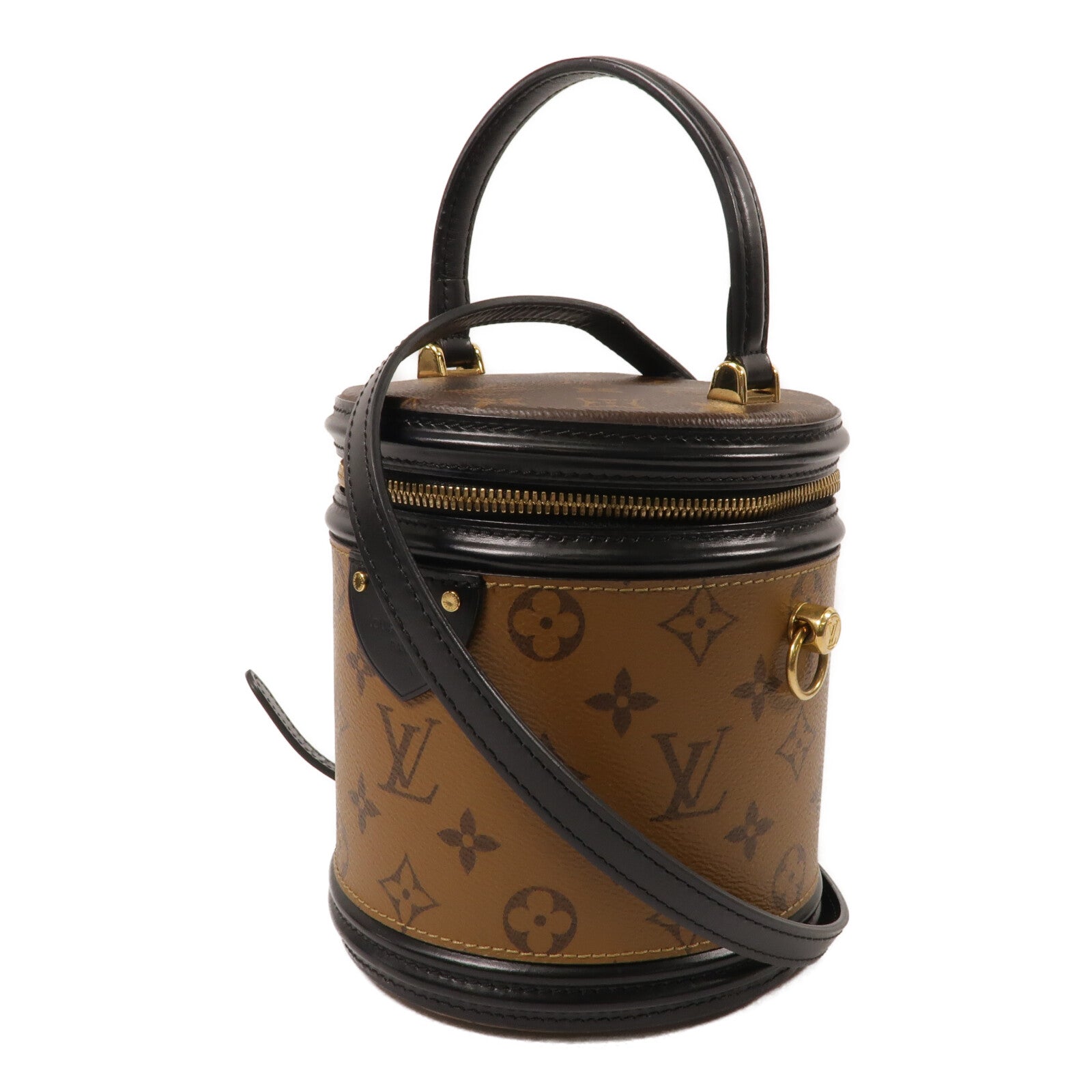 LOUIS VUITTON Monogram Reverse Cannes金扣手挽肩背兩用袋