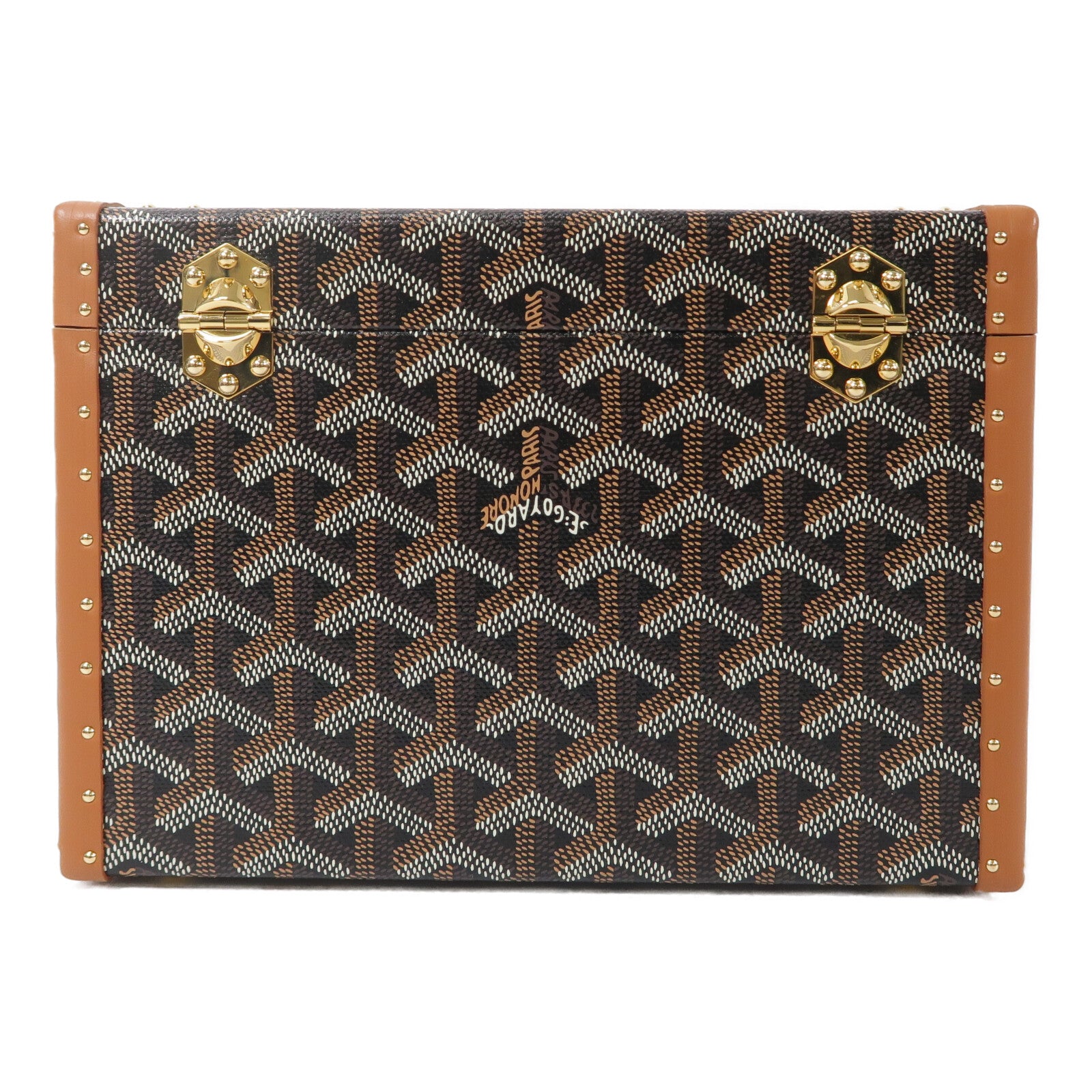 GOYARD 塗層帆布/牛皮皮革Sac Malle Cassette PM肩背袋