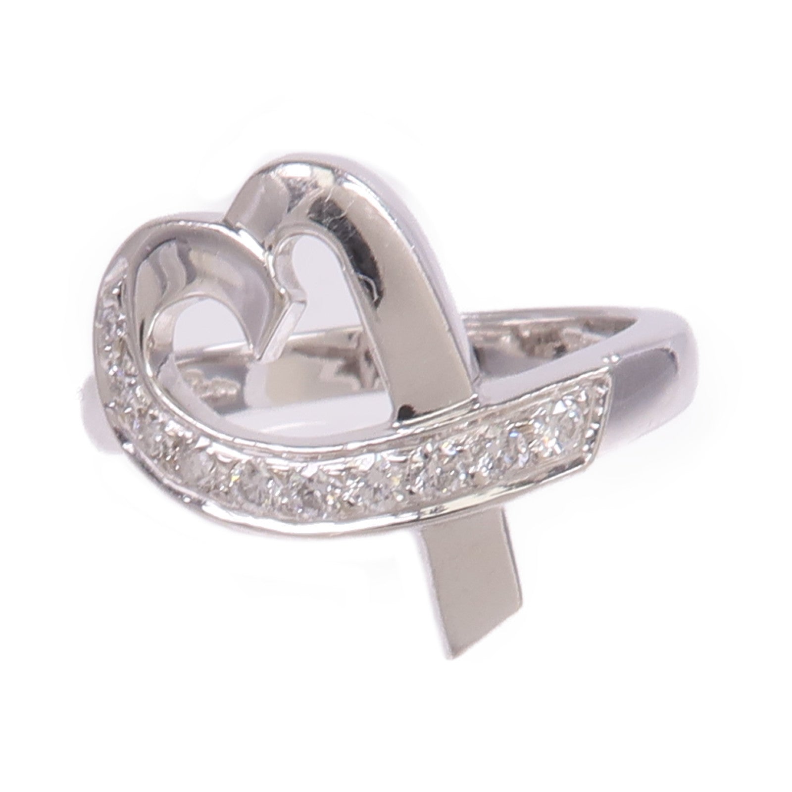 TIFFANY&CO 18K白金Diamond Ring鑽石戒指US#4.5