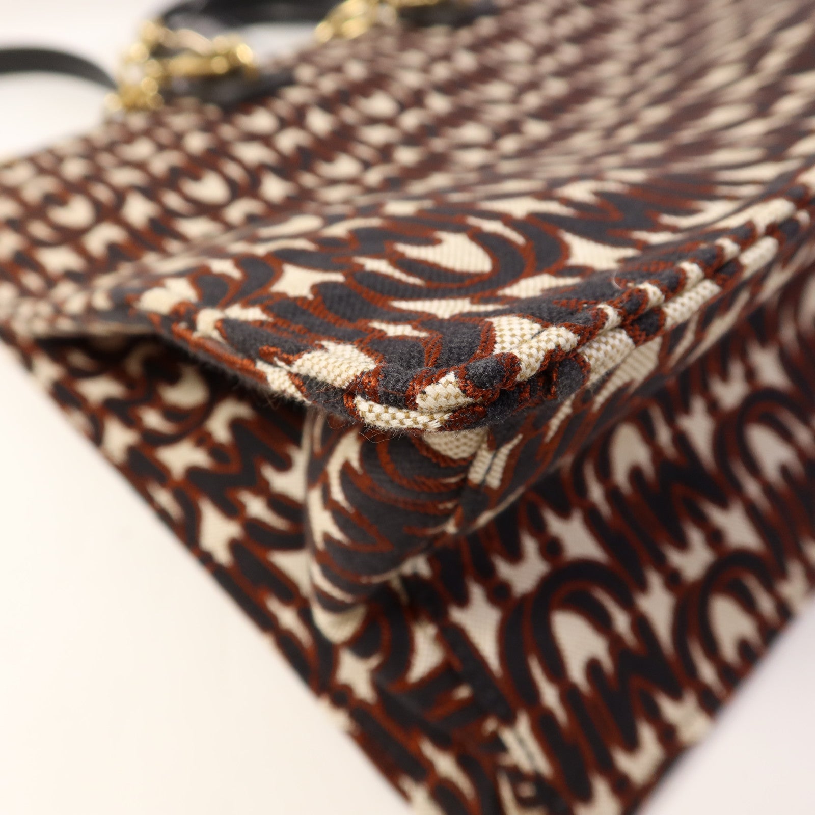 Miu Miu 帆布2 Way Shoulder Bag金扣手挽肩背兩用袋