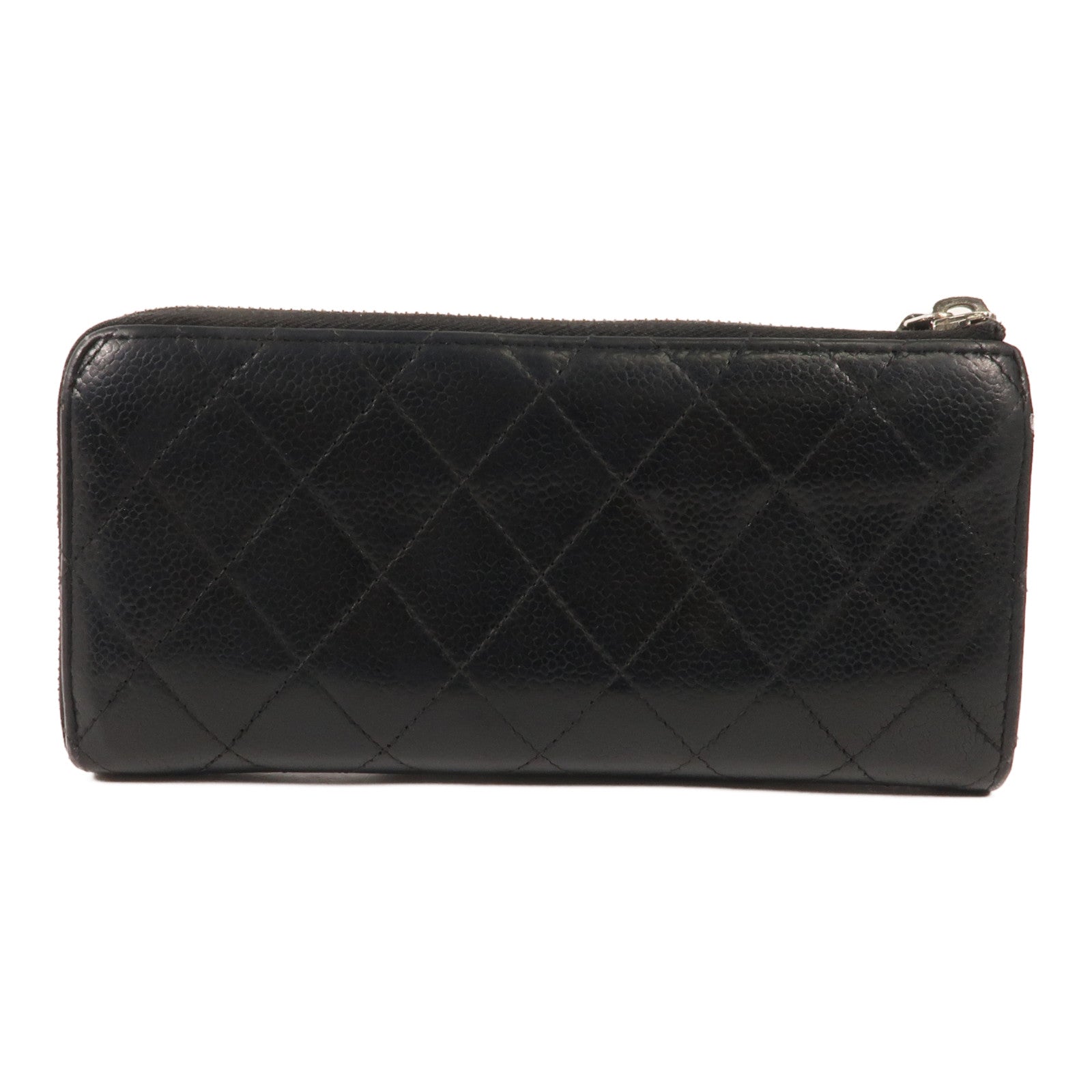 CHANEL 牛皮皮革Wallet銀扣長錢包