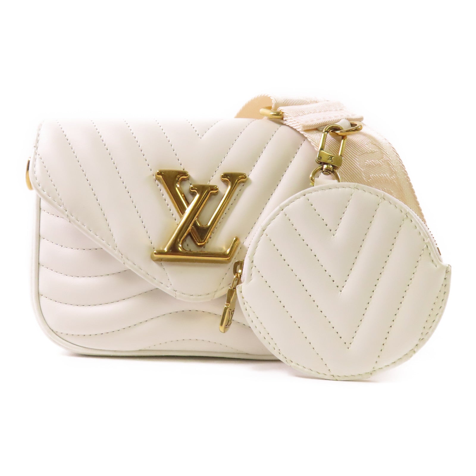LOUIS VUITTON 【激減優惠】牛皮皮革New Wave Multi Pochette金扣肩背袋