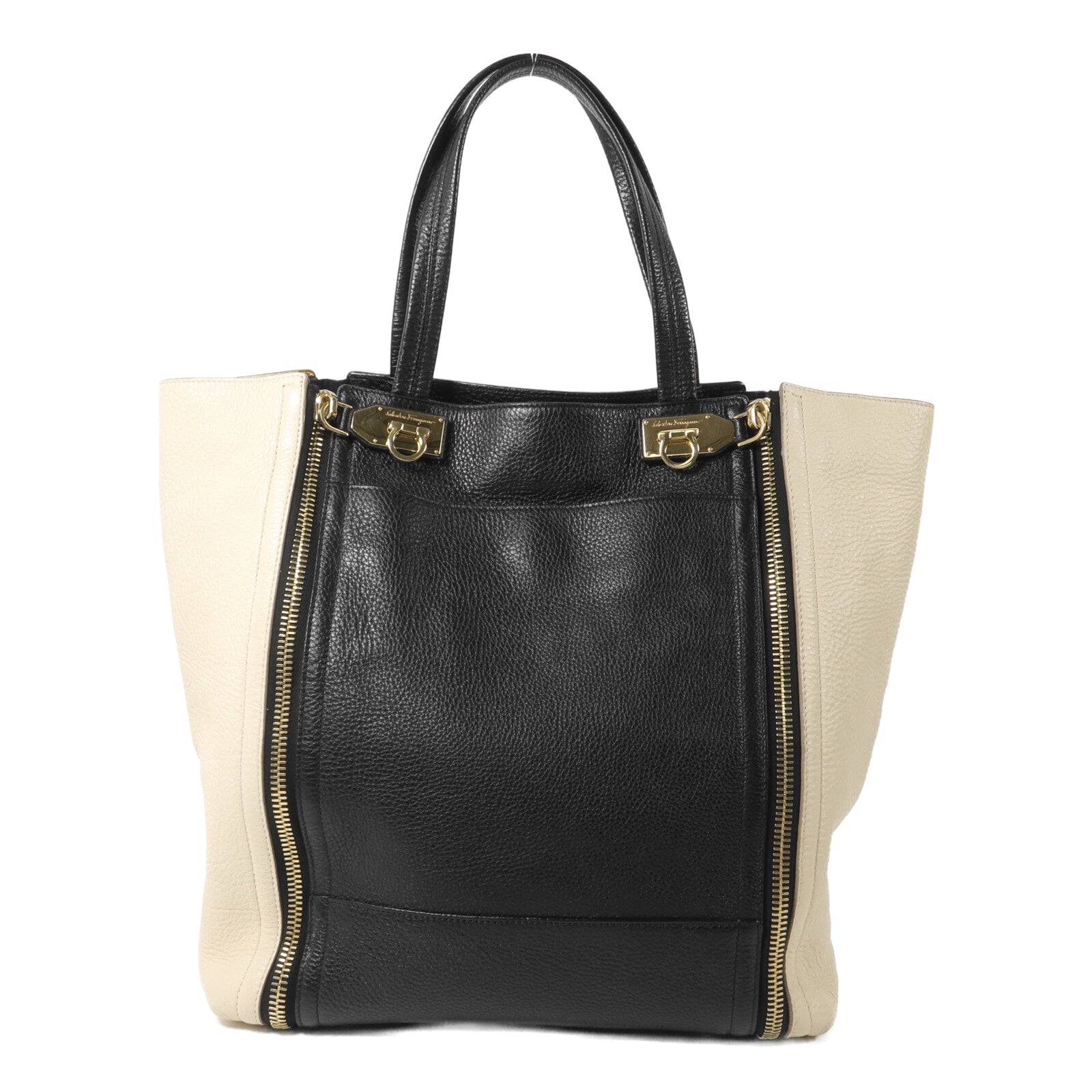 Salvatore Ferragamo 牛皮皮革Gancini手挽袋
