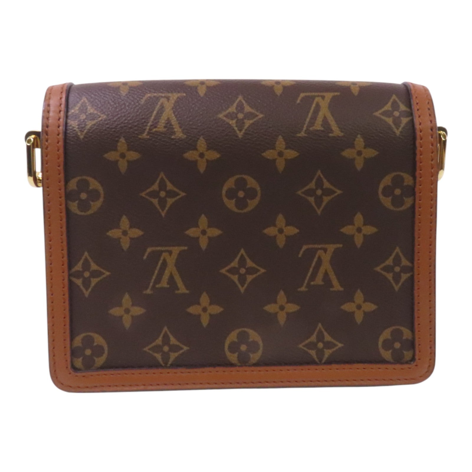 LOUIS VUITTON Monogram Reverse Mini Dauphine金扣肩背袋