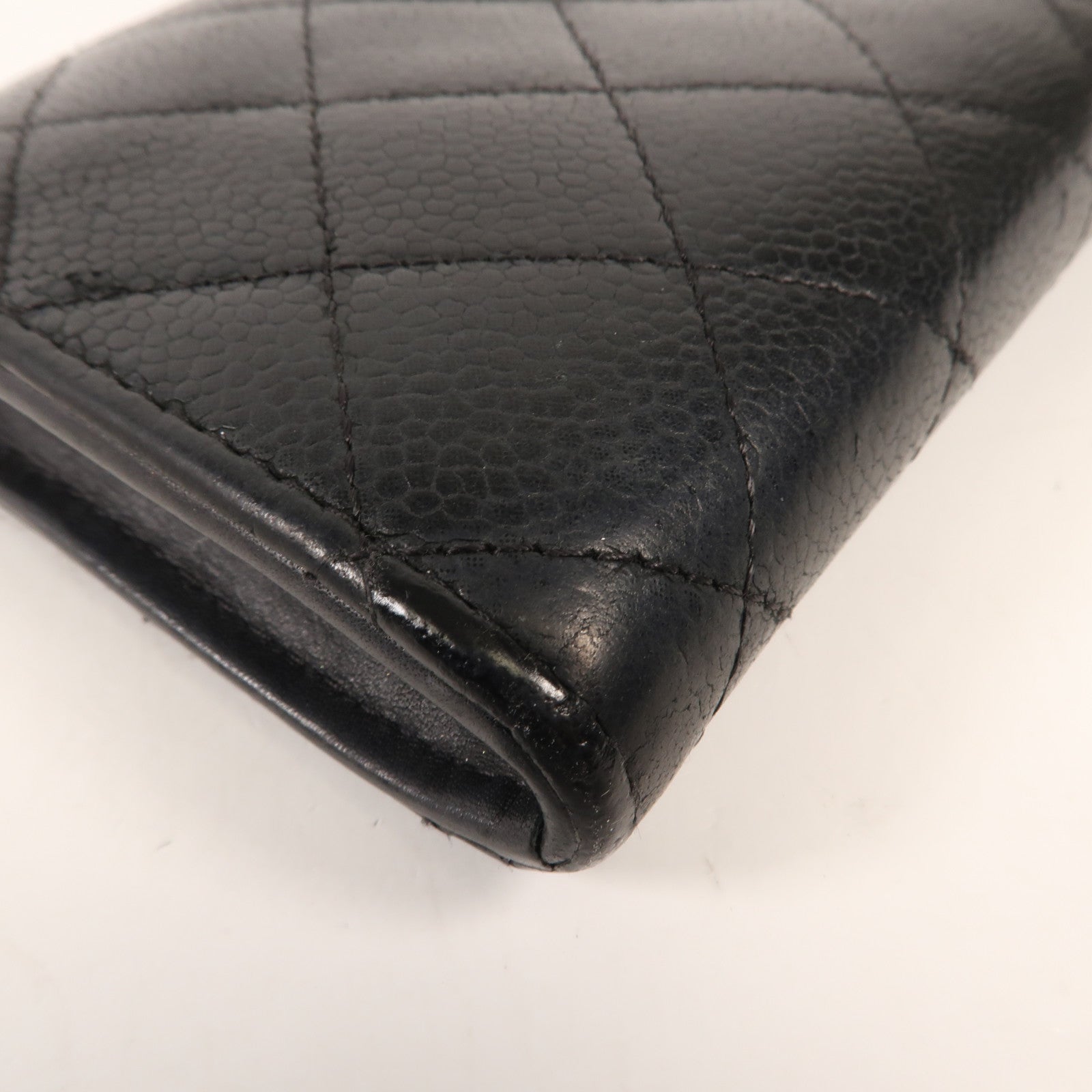 CHANEL 牛皮皮革Wallet銀扣長錢包