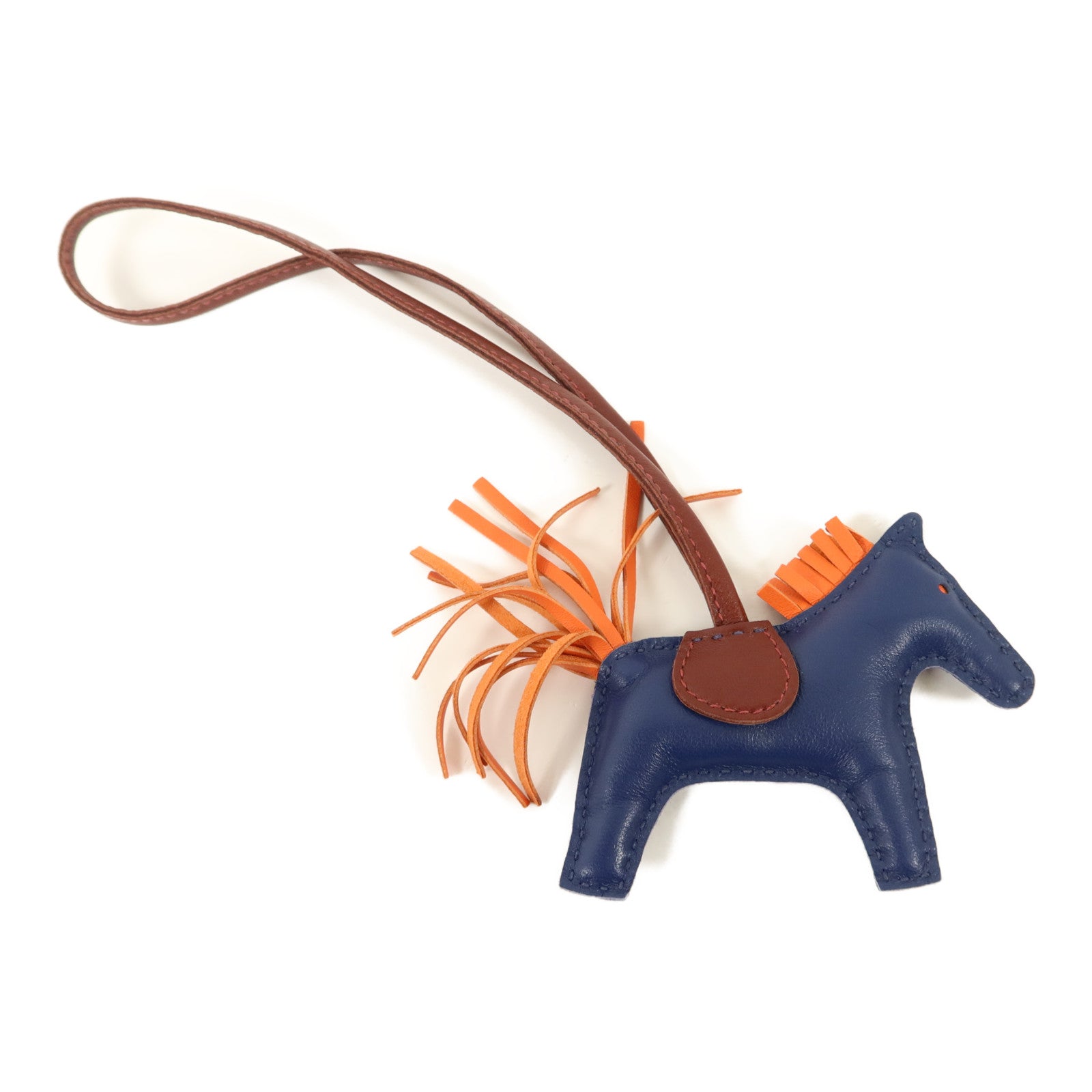 HERMES Milo皮革Rodeo PM掛飾Rouge H