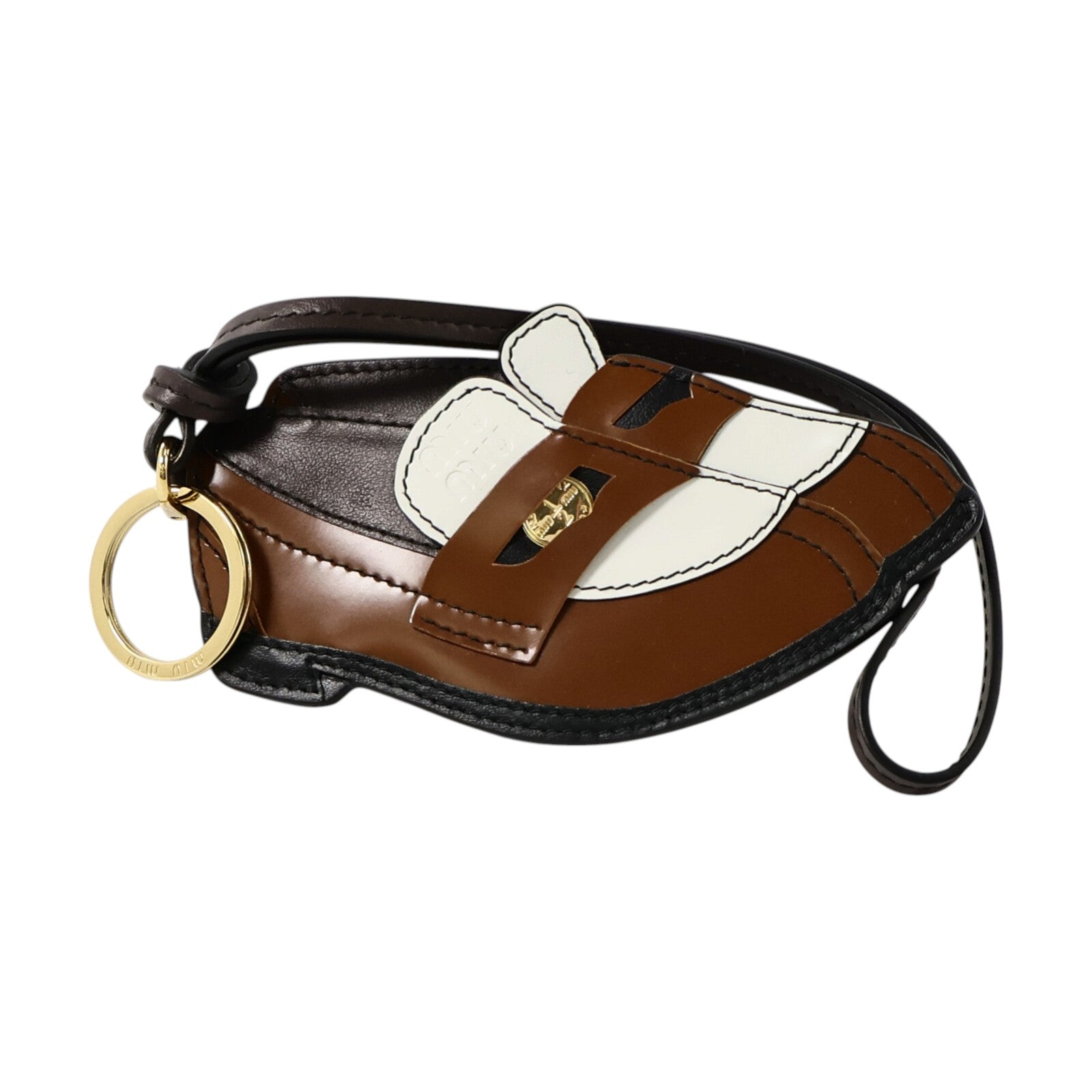 Miu Miu 牛皮皮革Penny Loafer Charm Keychain鎖匙扣