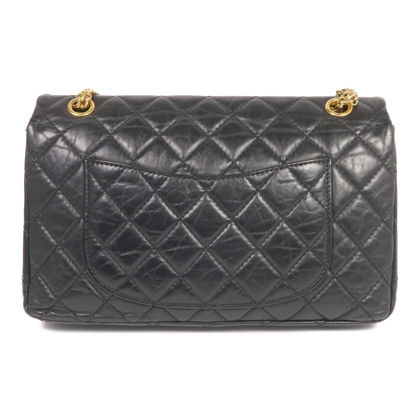 CHANEL 【激減優惠】牛皮皮革2.55 Medium金扣鏈帶肩背袋