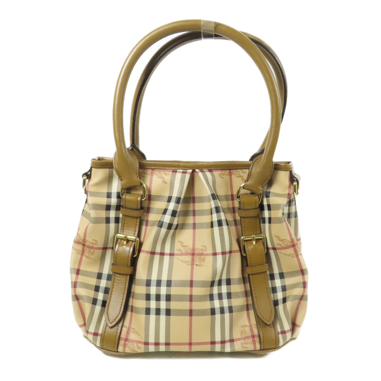 BURBERRY 塗層帆布Haymarket Northfield金扣手挽肩背兩用袋