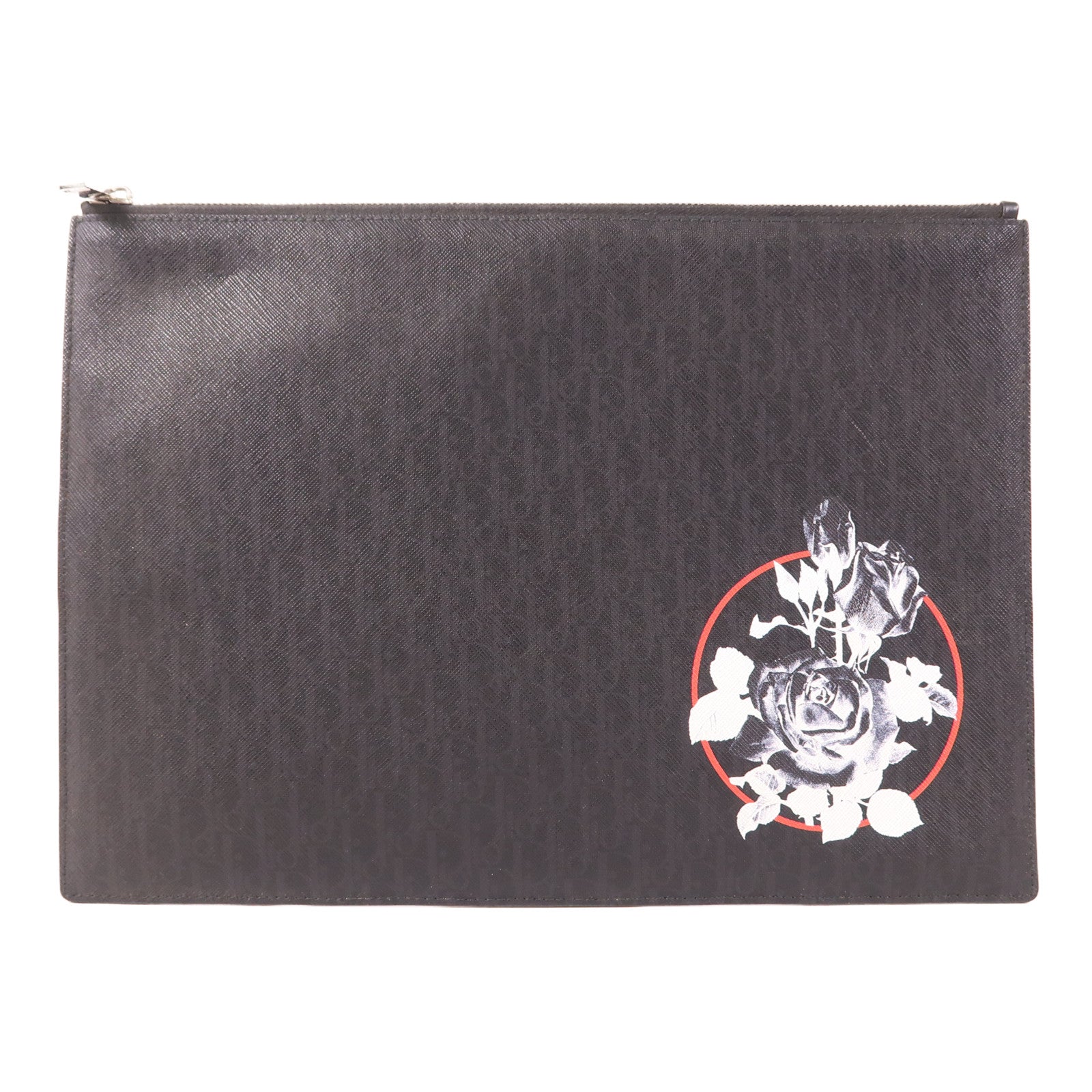 Dior 塗層帆布Clutch Bag銀扣手拿包