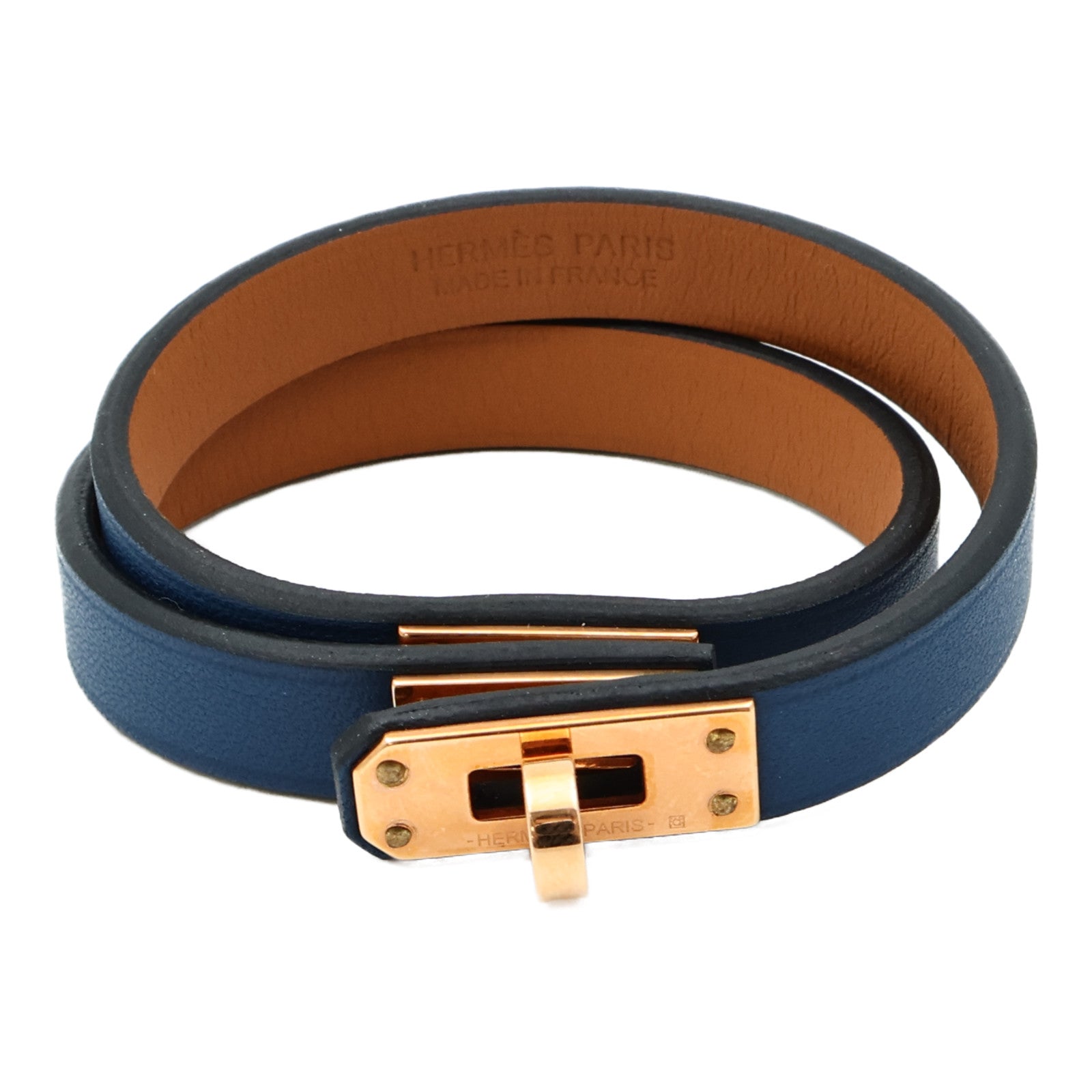 HERMES 【激減優惠】Swift皮革Mini Kelly Double Tour Bracelet金扣手鏈