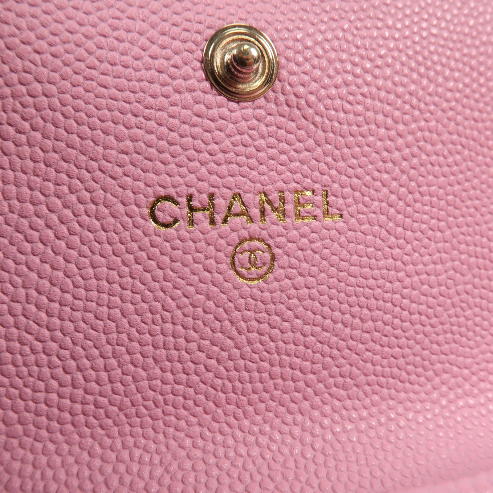 CHANEL 牛皮皮革Wallet金扣錢包