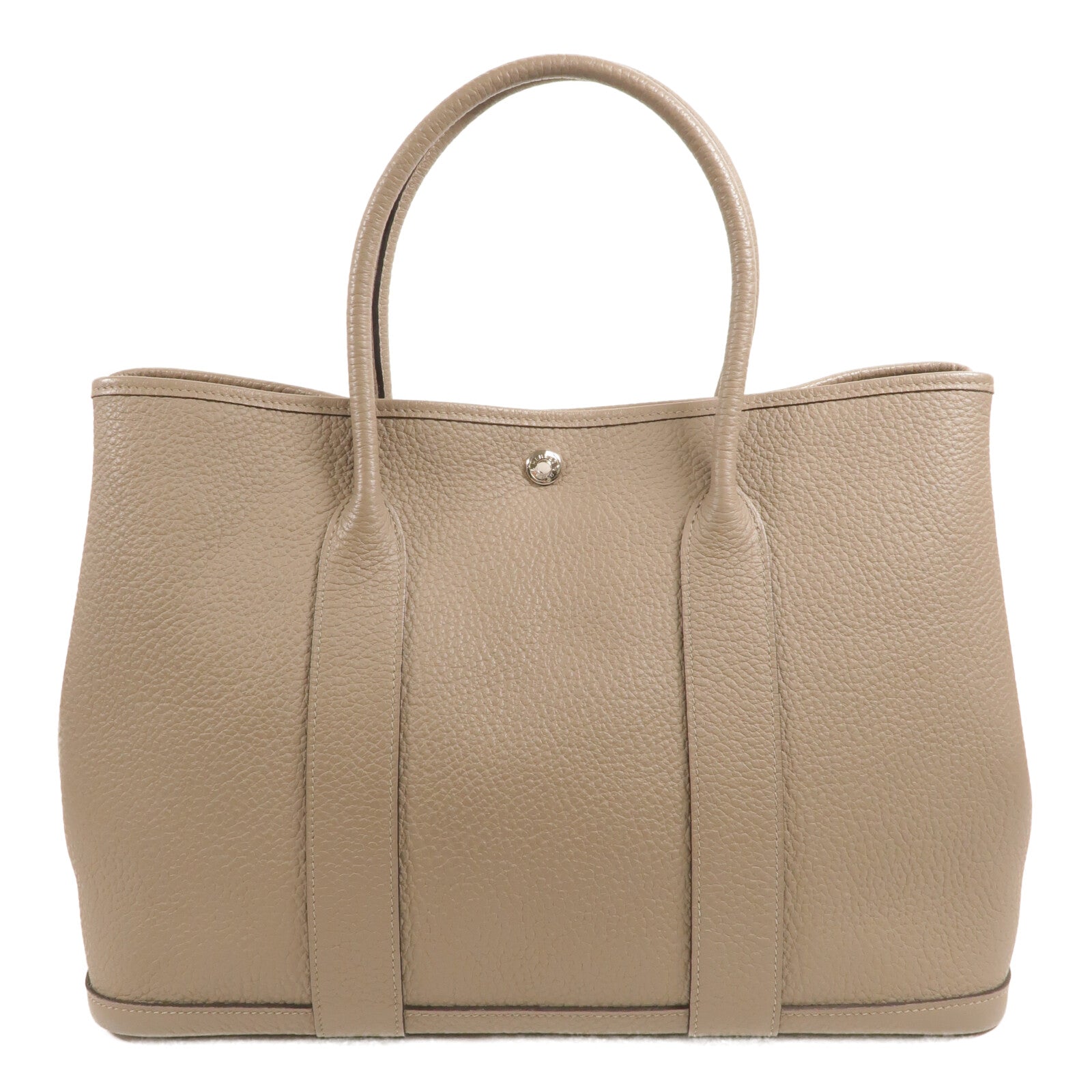 HERMES Negonda皮革Garden Party PM手挽袋Gris Asphalte