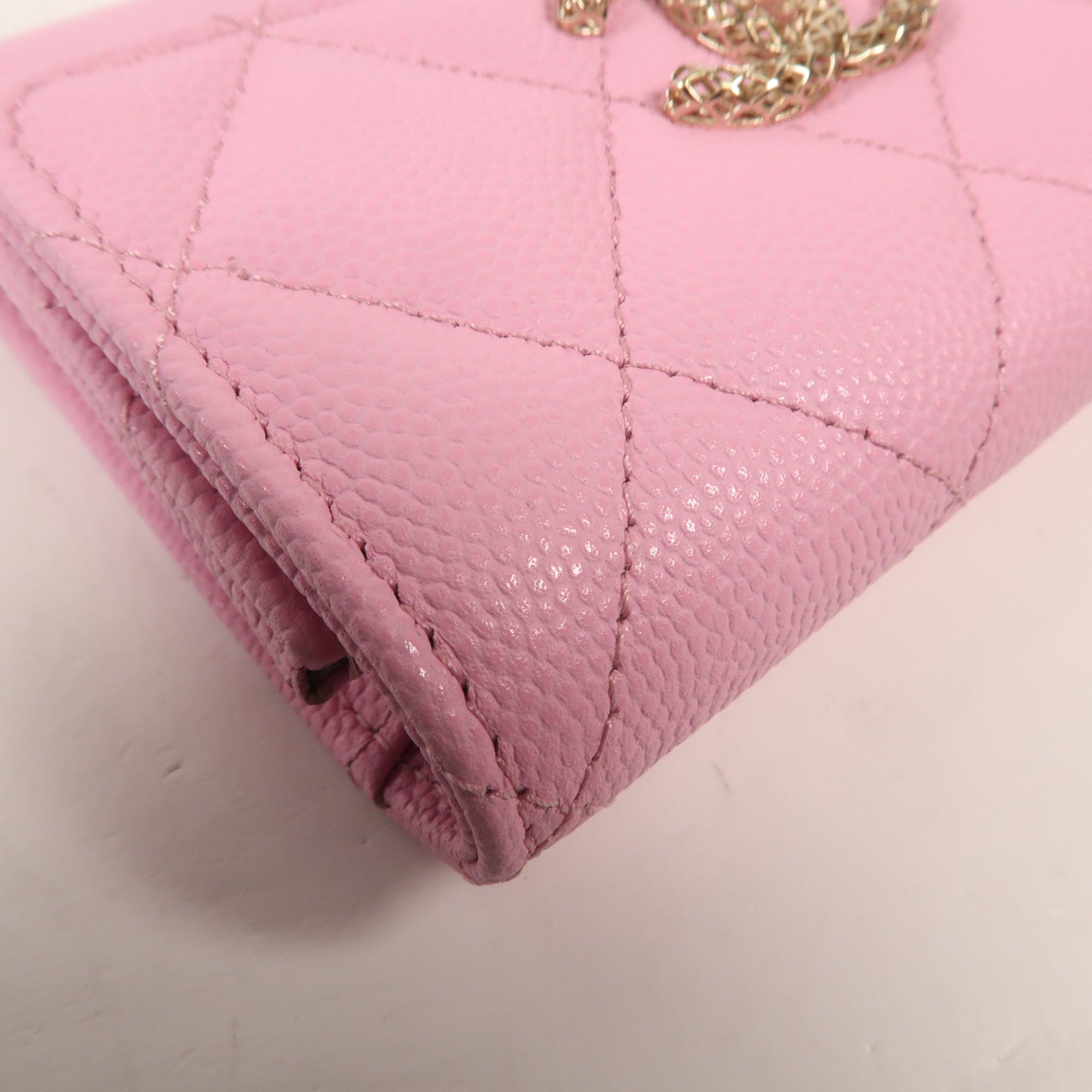 CHANEL 牛皮皮革Wallet金扣錢包