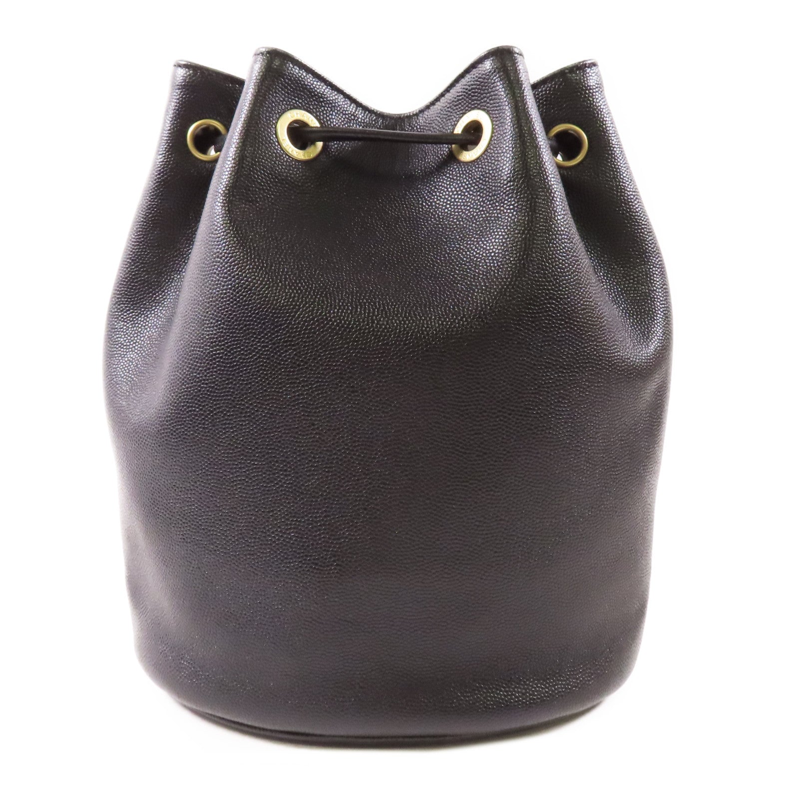 CHANEL【激減優惠】 牛皮皮革Drawstring Bucket金扣鏈帶肩背袋