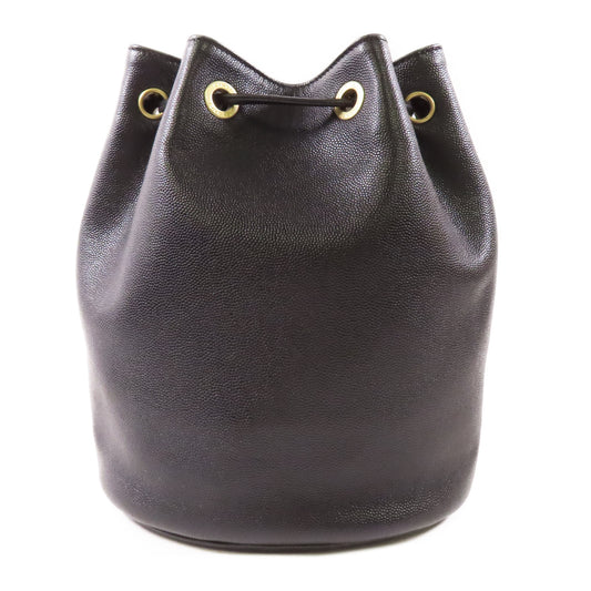 CHANEL【激減優惠】 牛皮皮革Drawstring Bucket金扣鏈帶肩背袋
