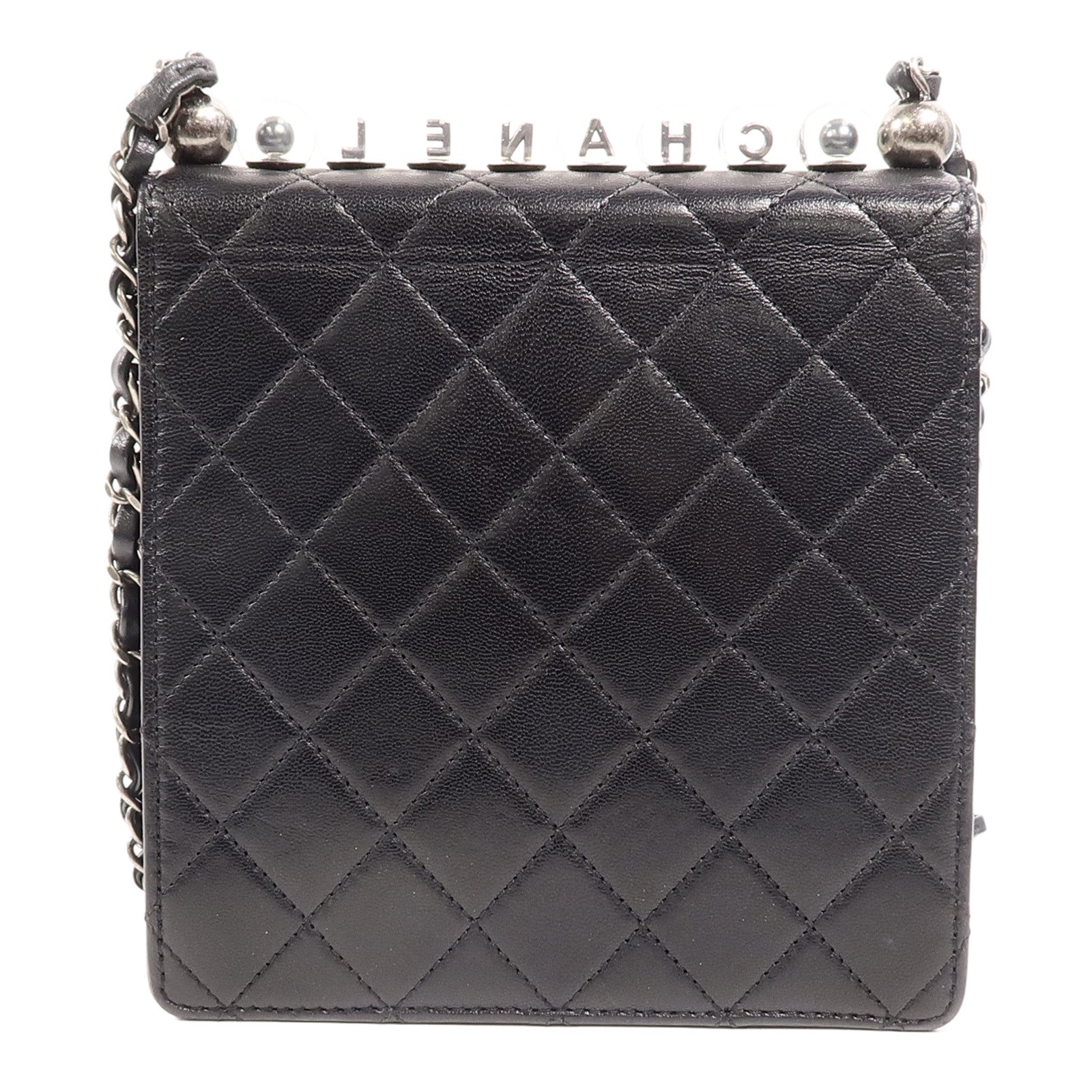 CHANEL 牛皮皮革Matelasse Pearl Chain Bag鏈帶肩背袋