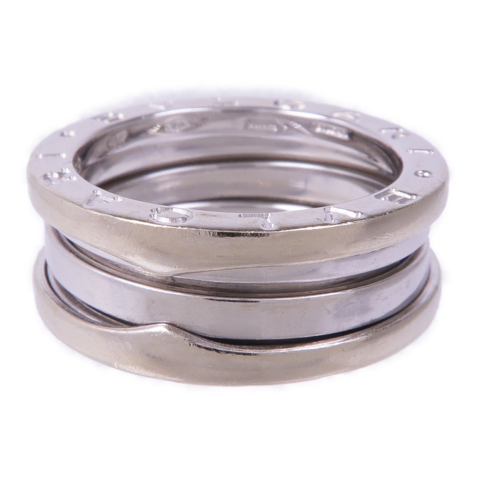 BVLGARI 18K白金B.zero1 3 Band Ring戒指Bvlgari#53/US#6.25