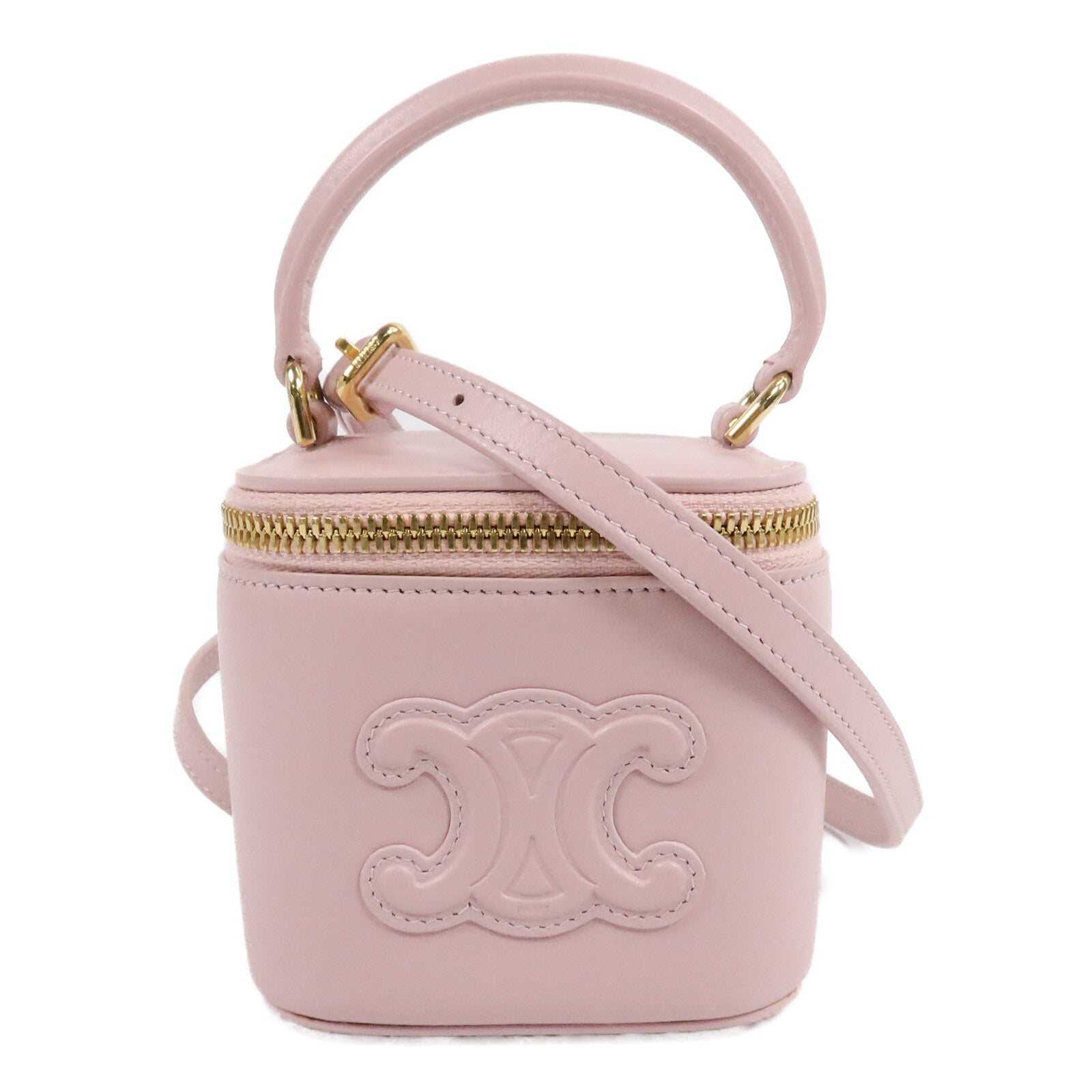 CELINE 牛皮皮革Mini Vanity Case手挽肩背兩用袋