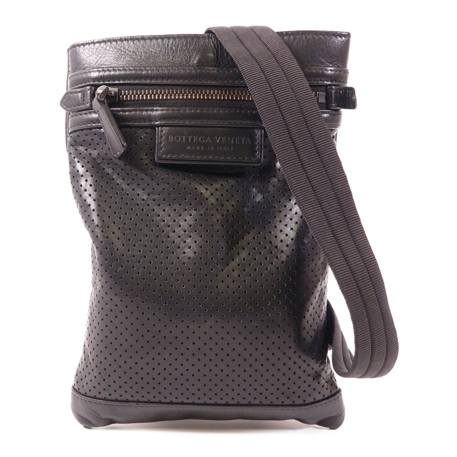 BOTTEGA VENETA 牛皮皮革Shoulder Bag肩背袋黑色