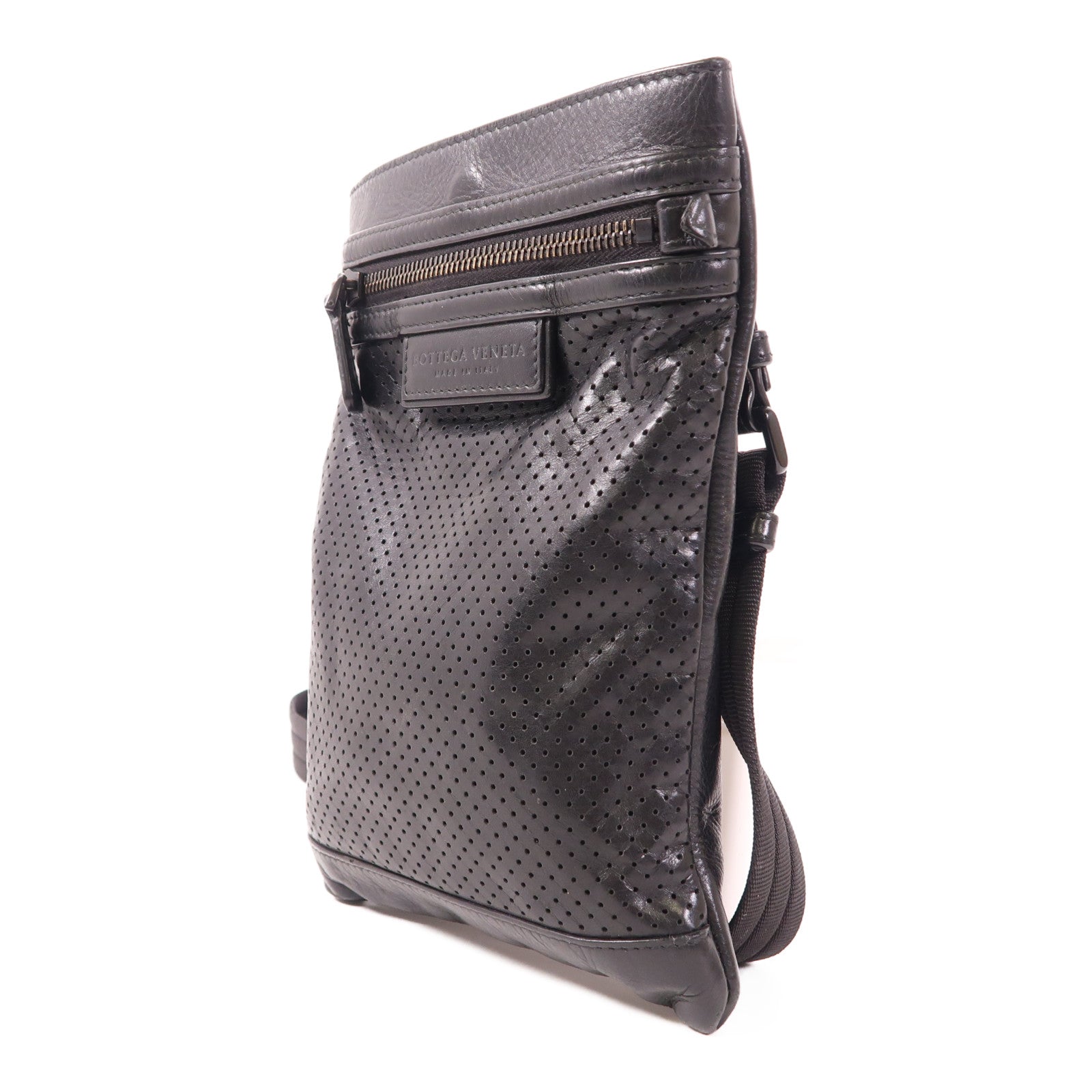 BOTTEGA VENETA 牛皮皮革Shoulder Bag肩背袋黑色