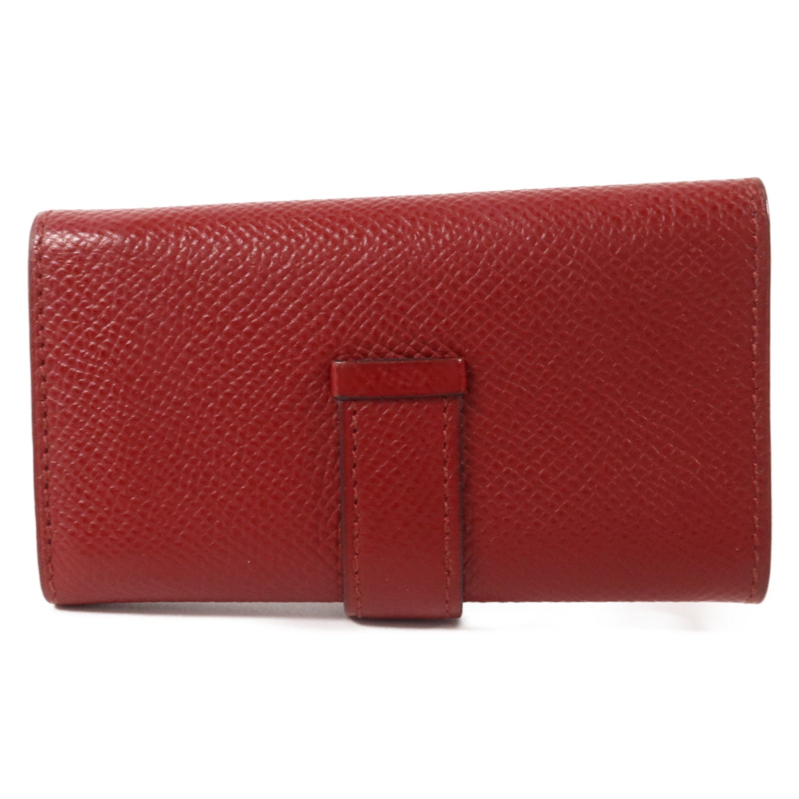 HERMES Epsom皮革Bearn Key Case鎖匙包Rouge H