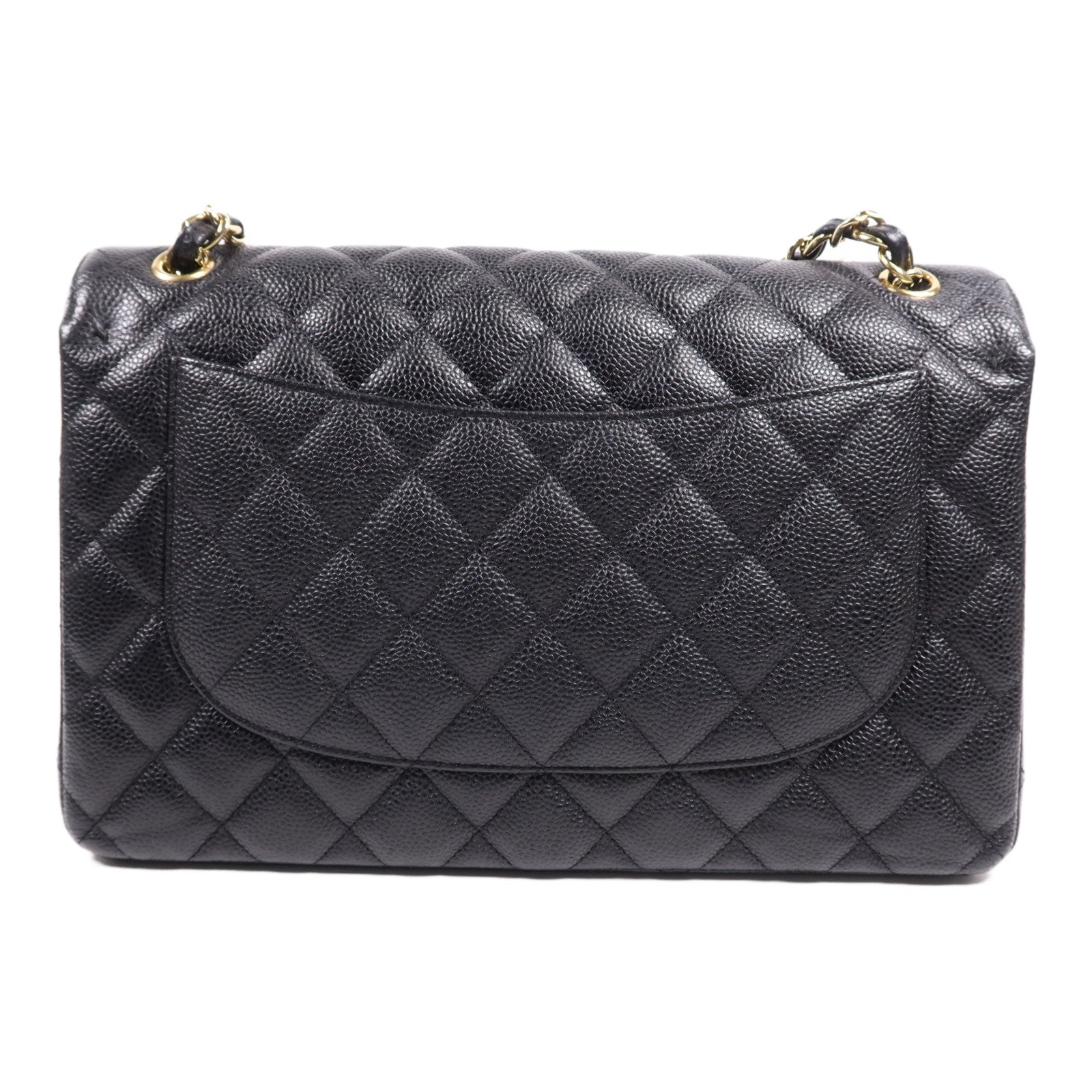 CHANEL 牛皮皮革Large Classic金扣鏈帶肩背袋