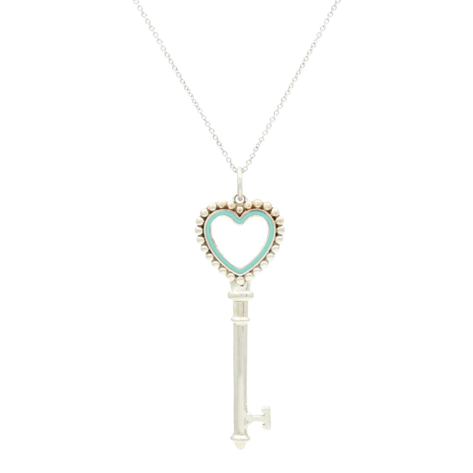 TIFFANY&CO 925純銀Heart Key Necklace項鍊