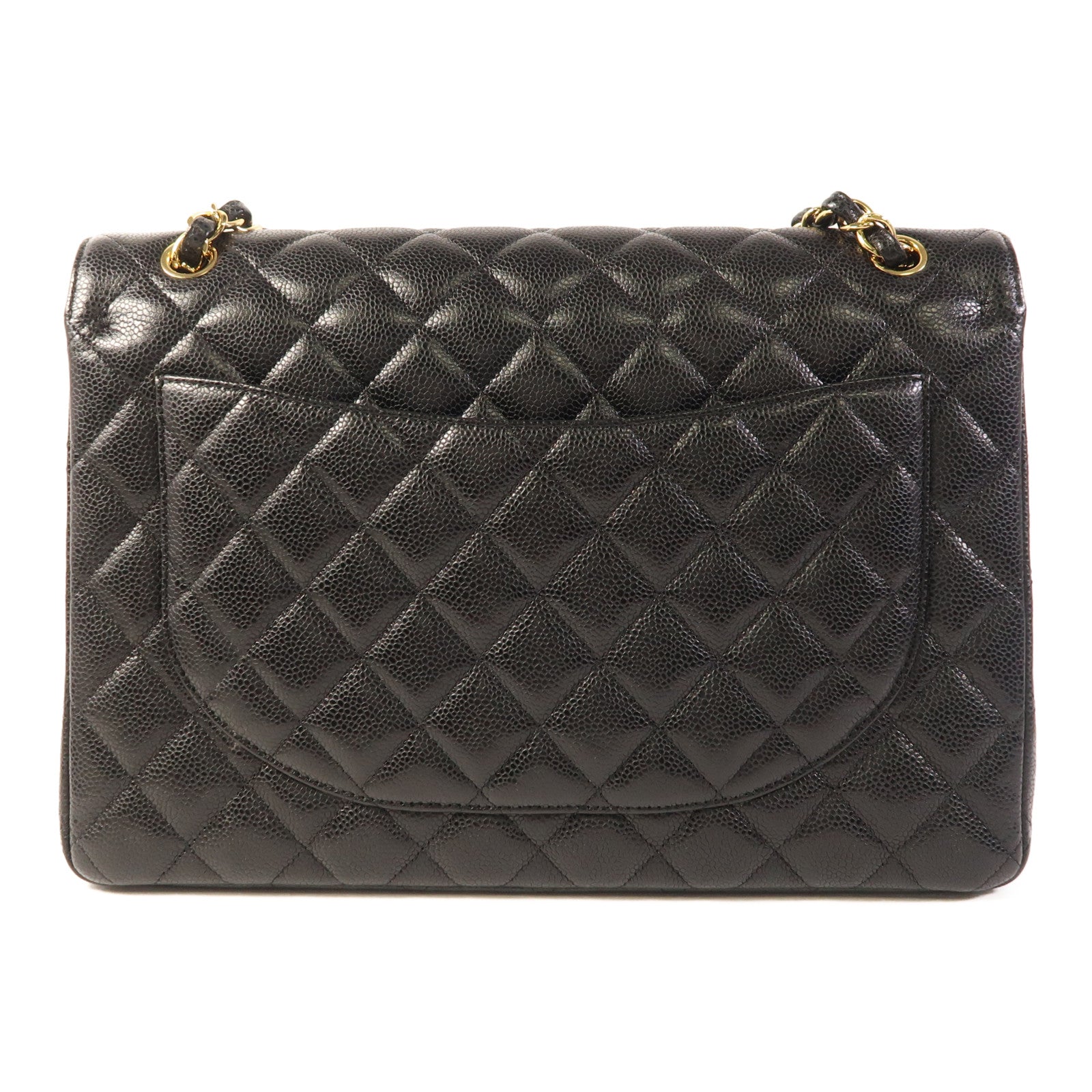 CHANEL 牛皮皮革Maxi Classic金扣鏈帶肩背袋