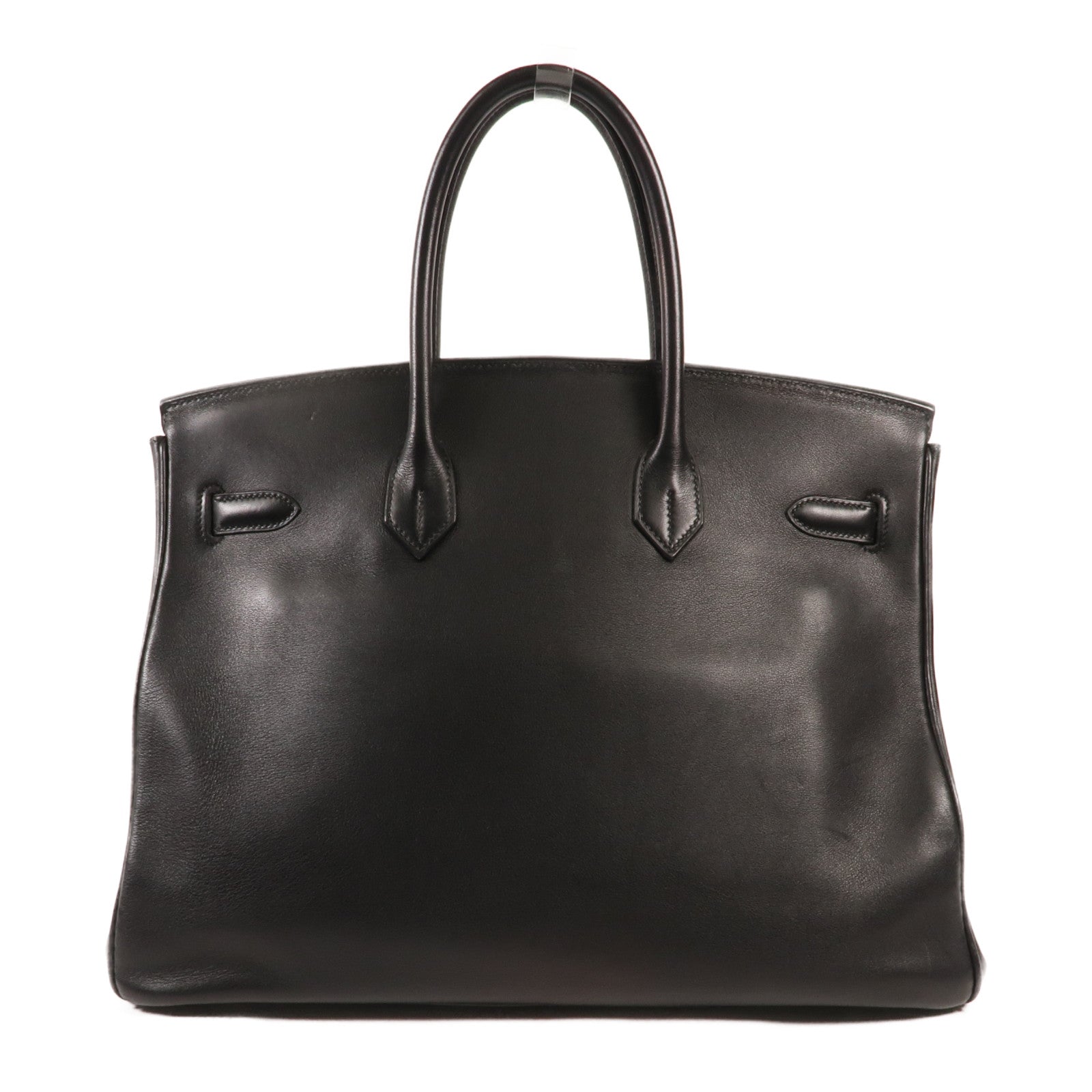 HERMES Swift皮革Birkin 35銀扣手挽袋Noir Black