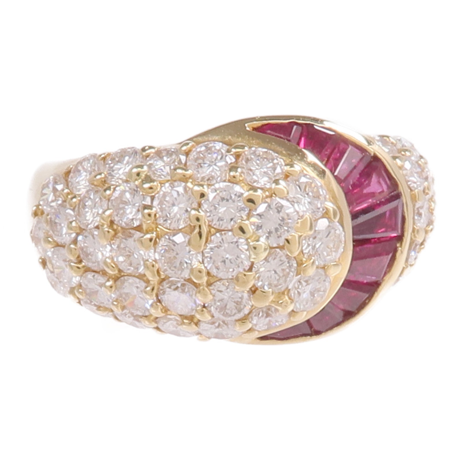 JEWELRY 18K黃金Ruby Diamond Ring紅寶石/鑽石戒指US#6