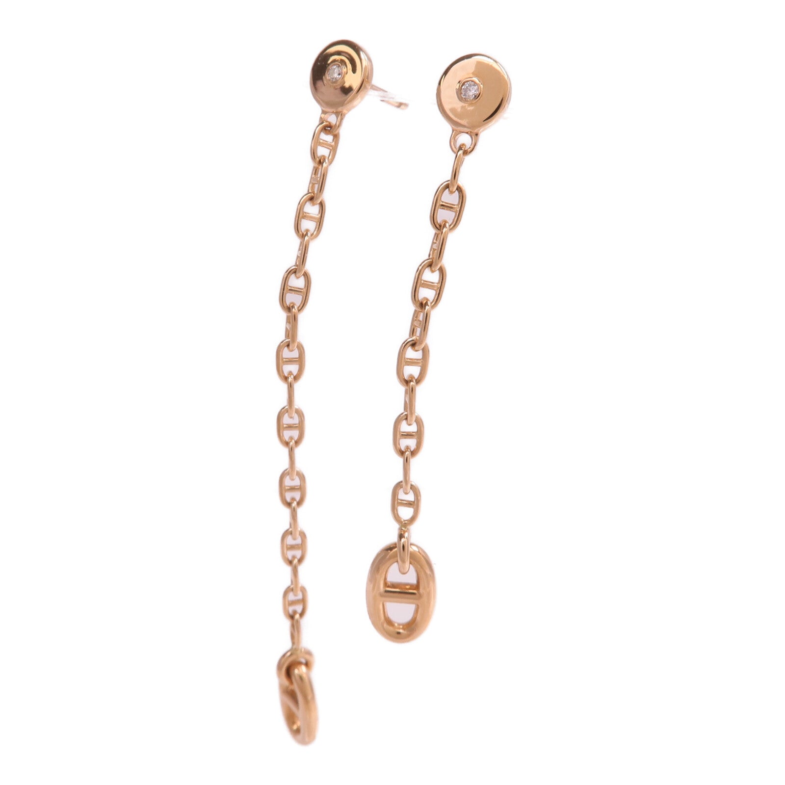 HERMES 18K玫瑰金Farandole Earrings鑽石耳環