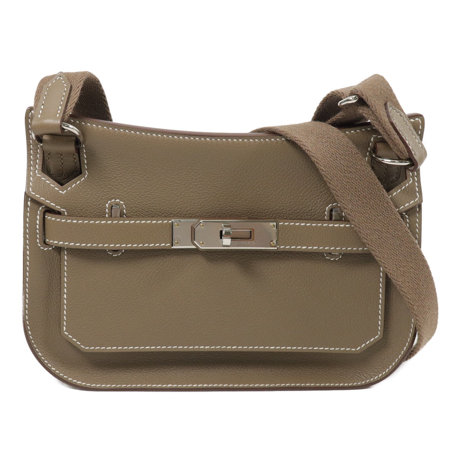 HERMES Evercolor皮革Jypsiere Mini肩背袋Etoupe