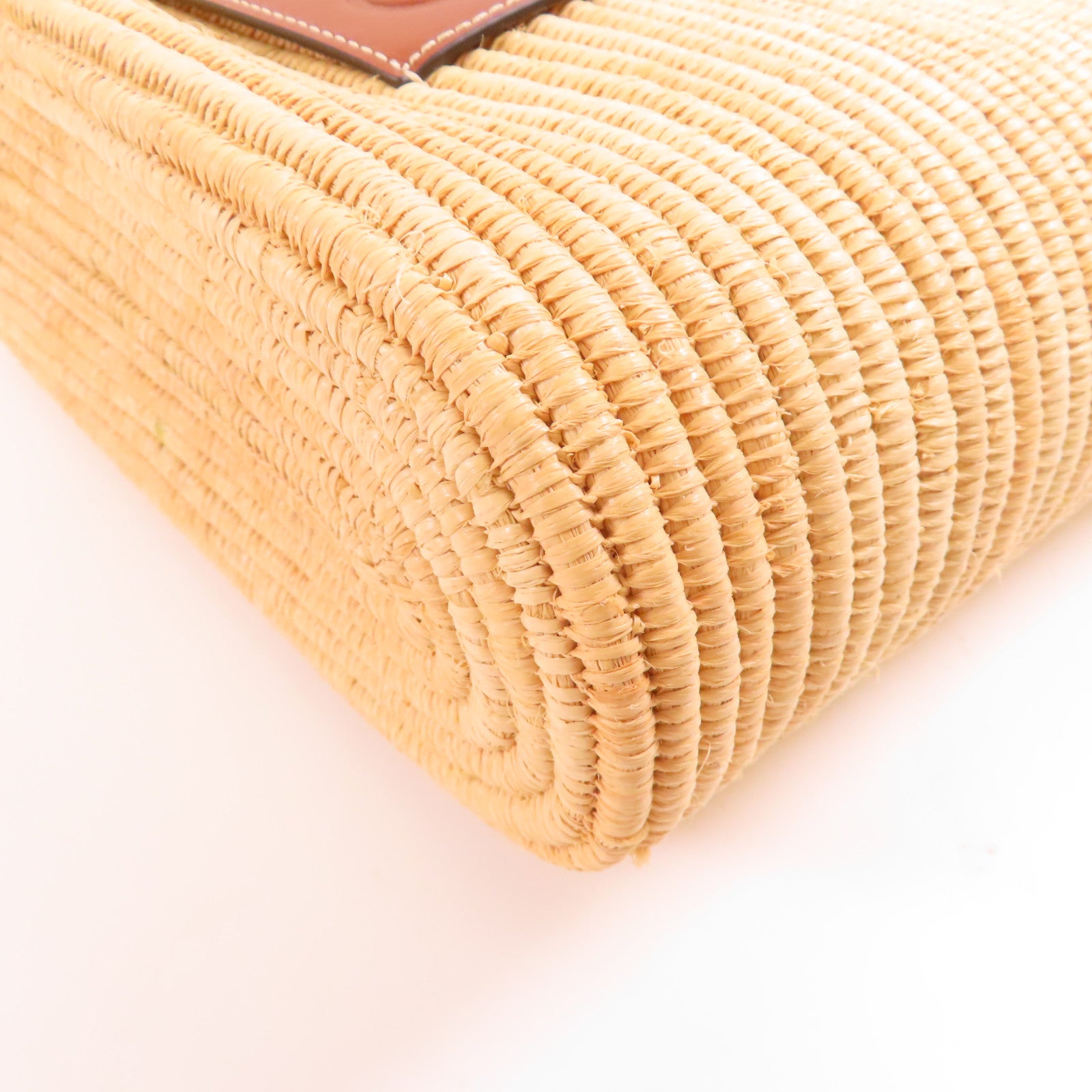 LOEWE 酒椰Raffia Tote金扣肩背袋