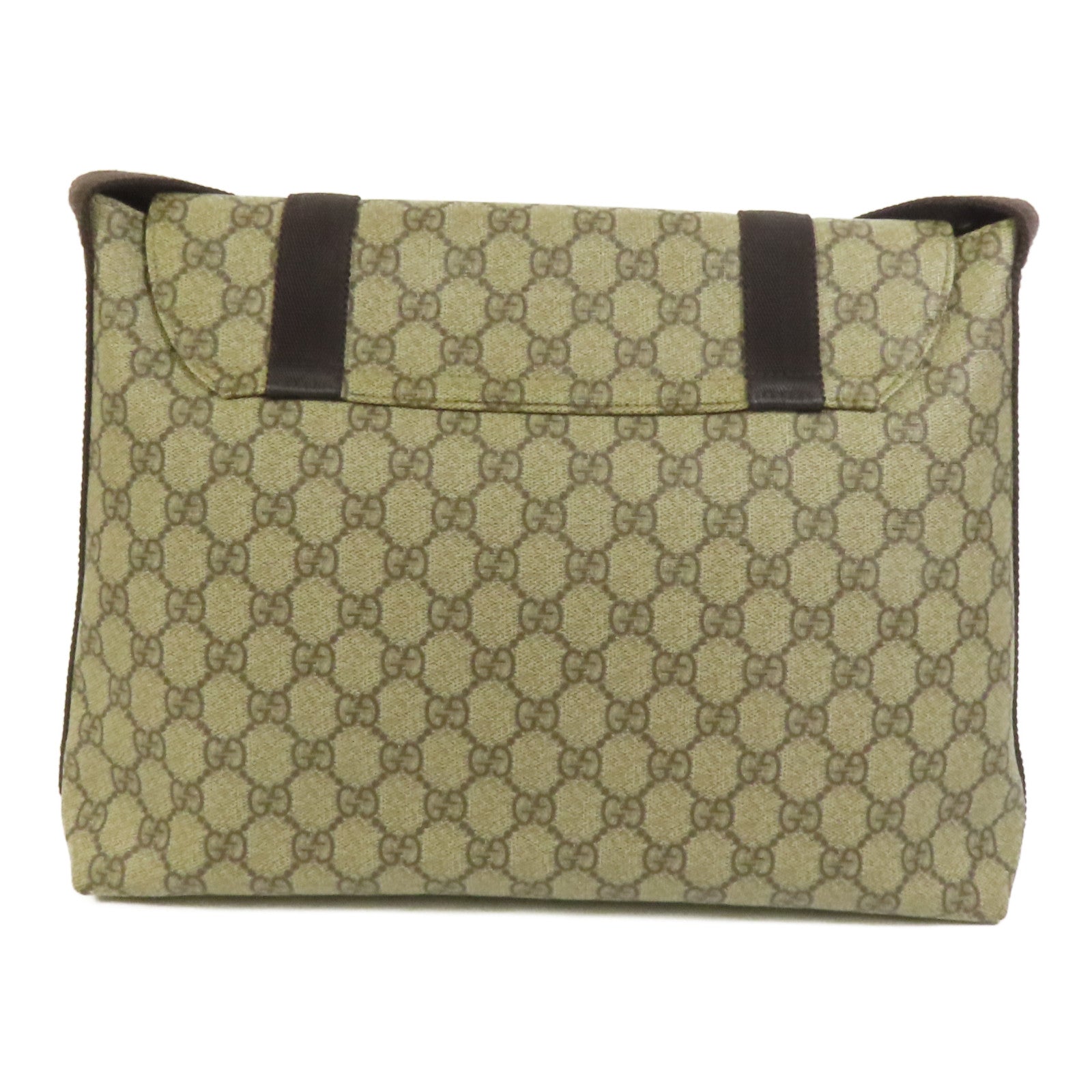 GUCCI 塗層帆布Shoulder Bag銀扣肩背袋