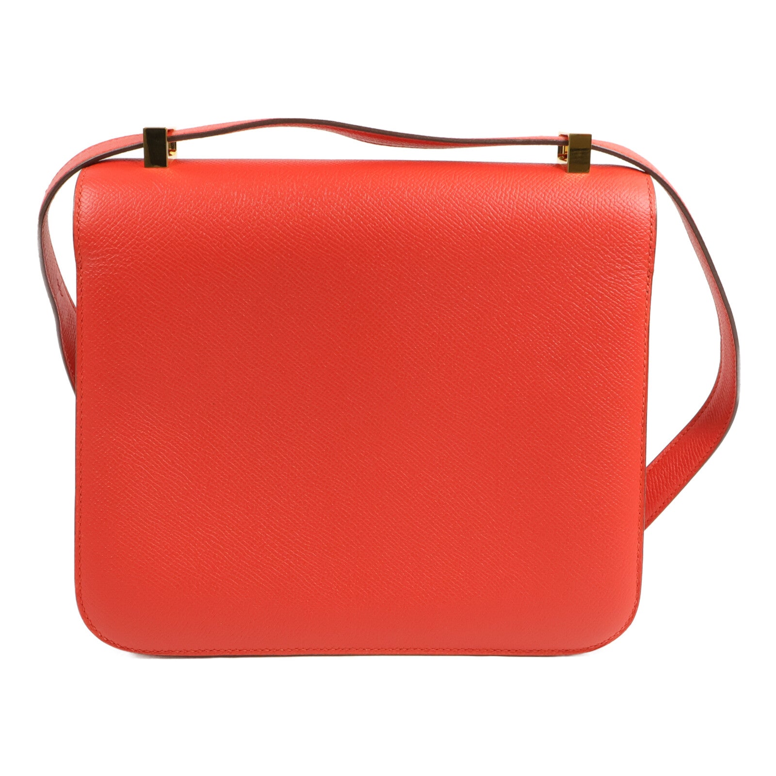 HERMES Epsom皮革Constance 24肩背袋Rouge De Coeur