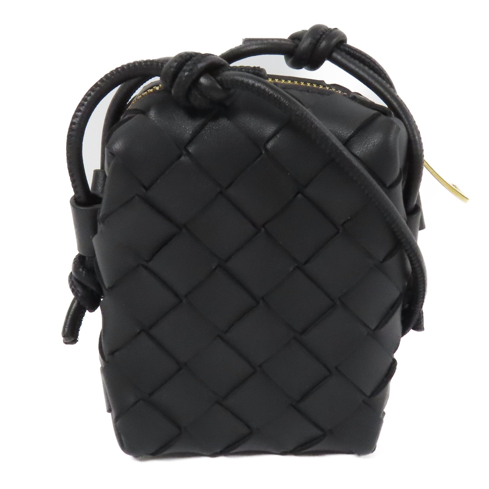 BOTTEGA VENETA 【激減優惠】羊皮皮革Micro Shoulder Bag金扣肩背袋