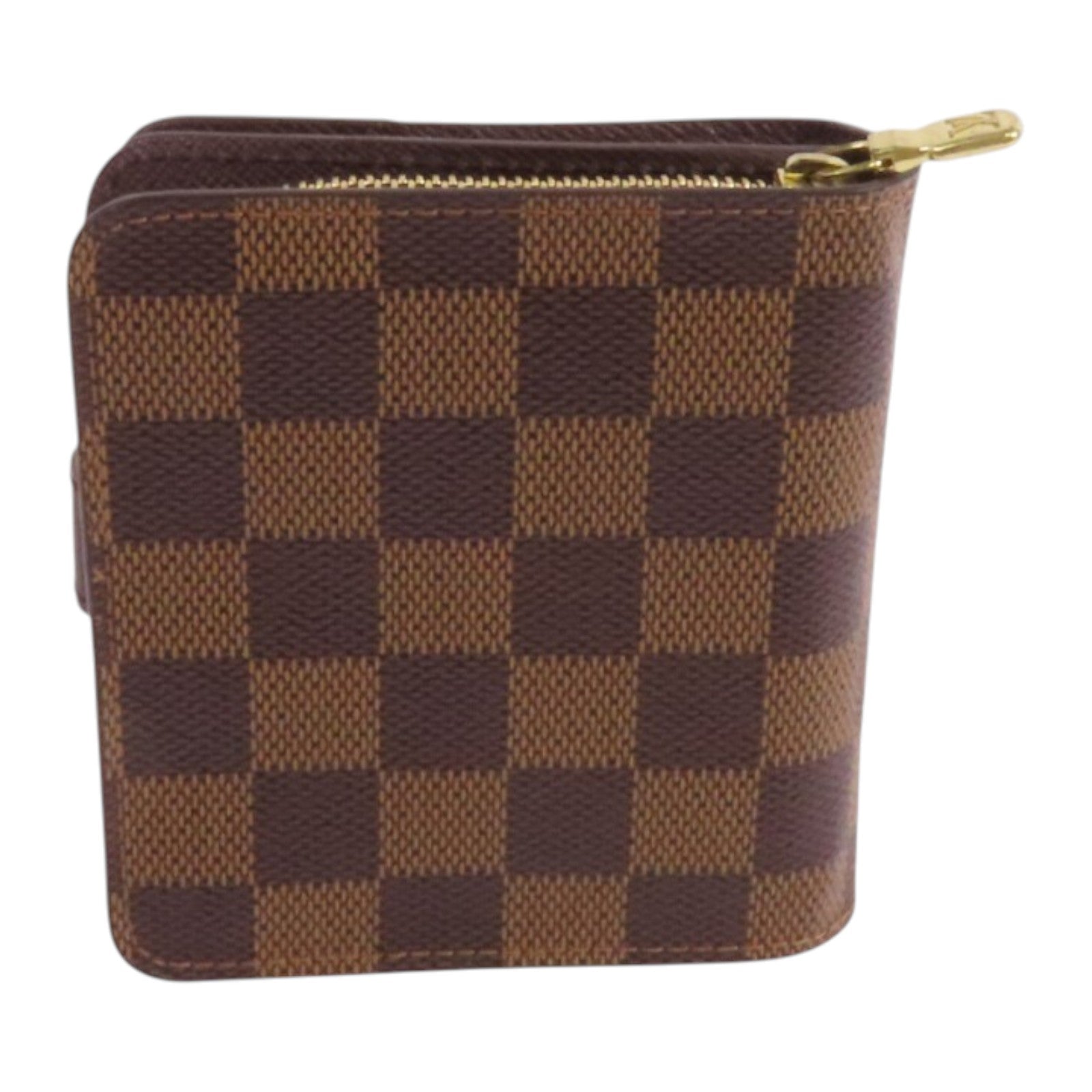 LOUIS VUITTON Damier Ebene Compact Zip Wallet金扣短錢包