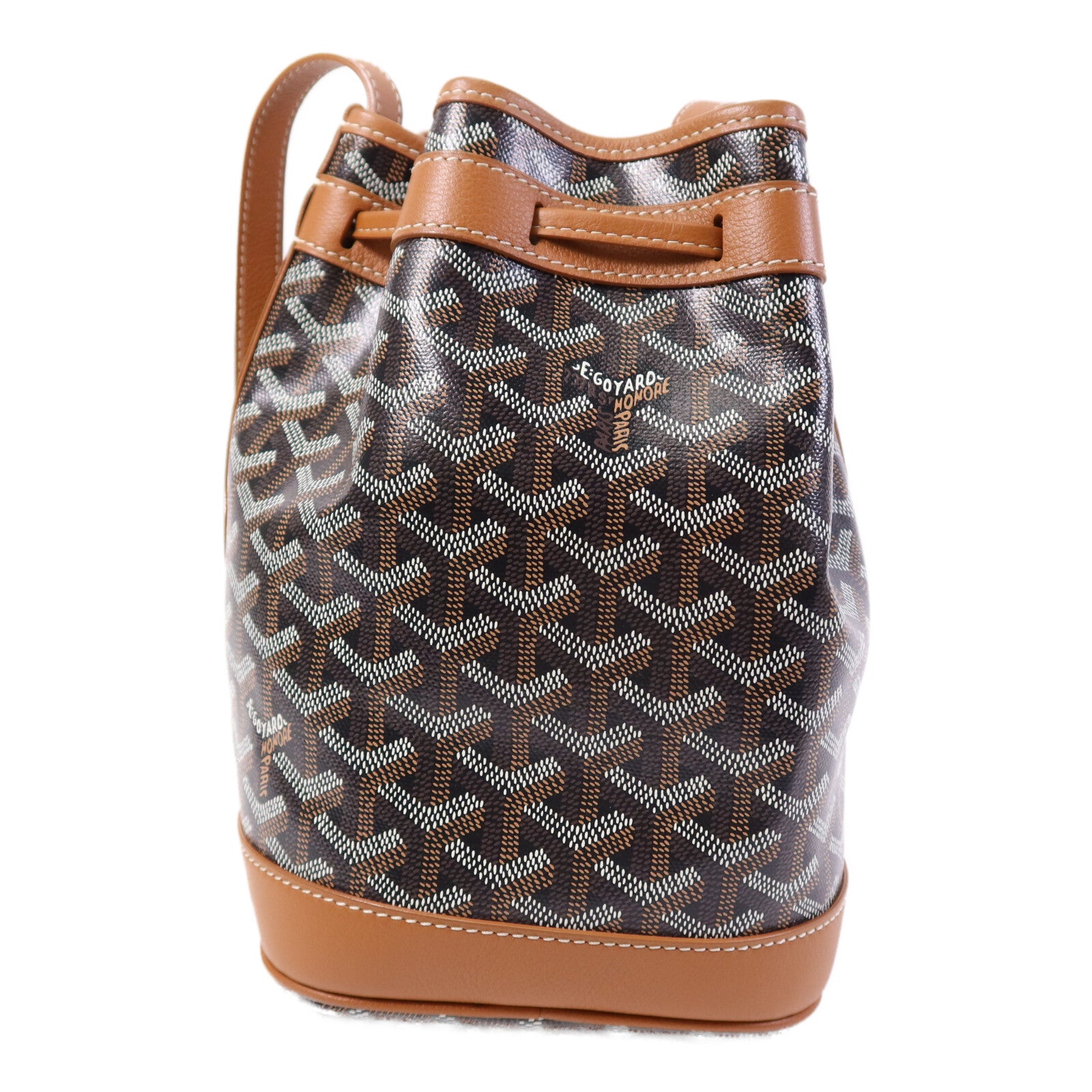 GOYARD 塗層帆布Petit Flot Bucket銀扣肩背袋