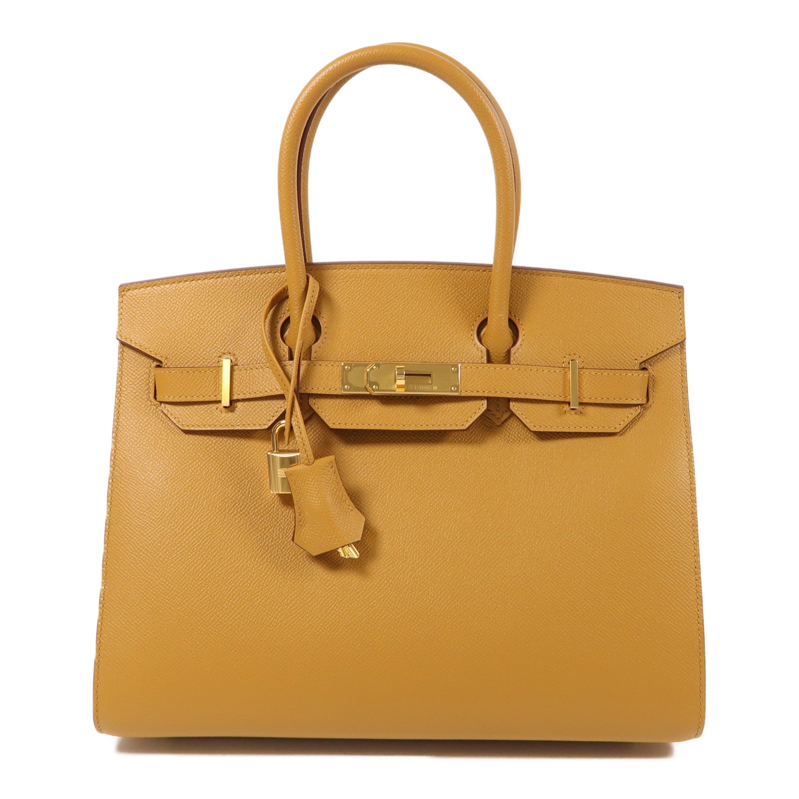 HERMES Epsom皮革Birkin 30金扣手挽袋Sesame