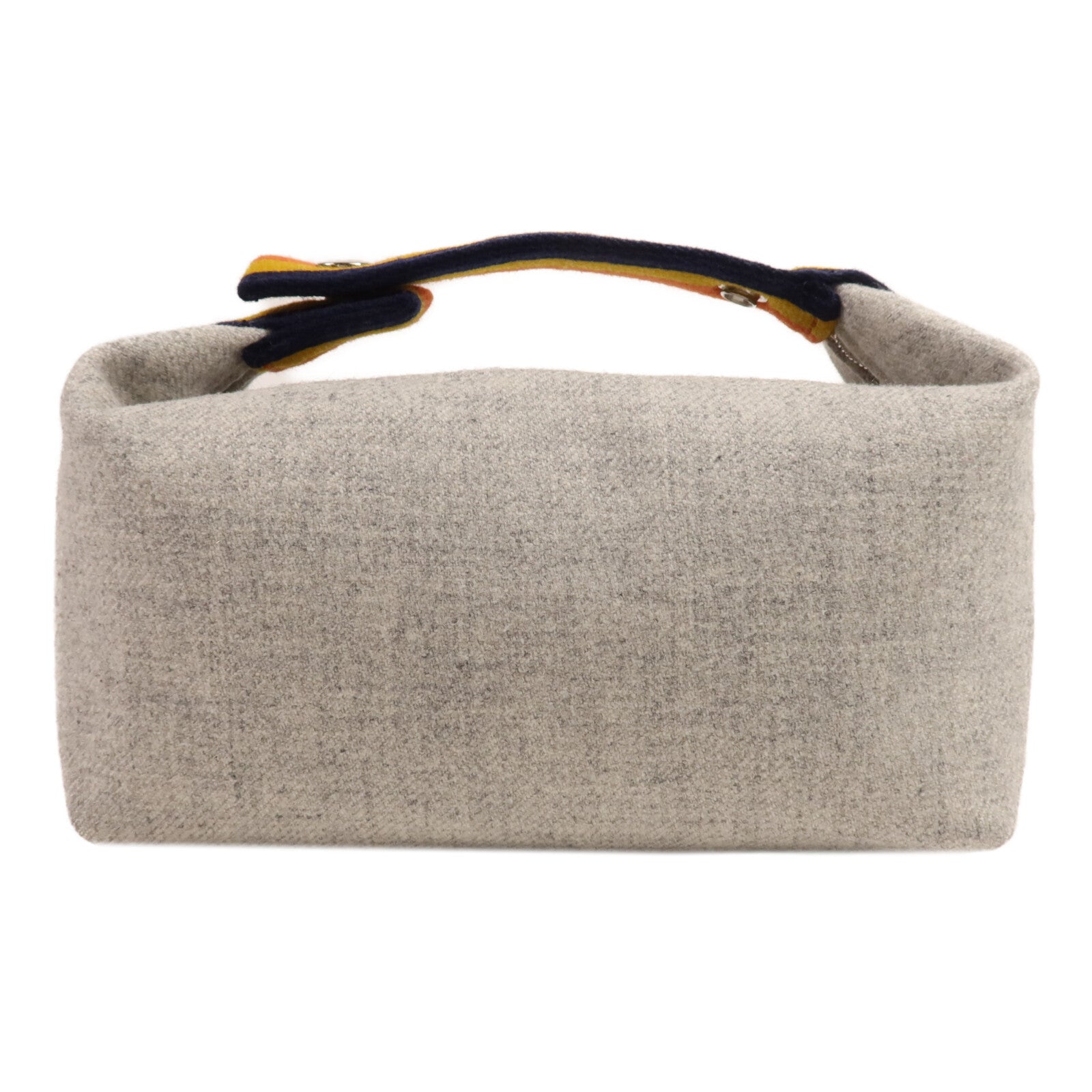 HERMES 羊毛Bride A Brac Case銀扣手挽袋