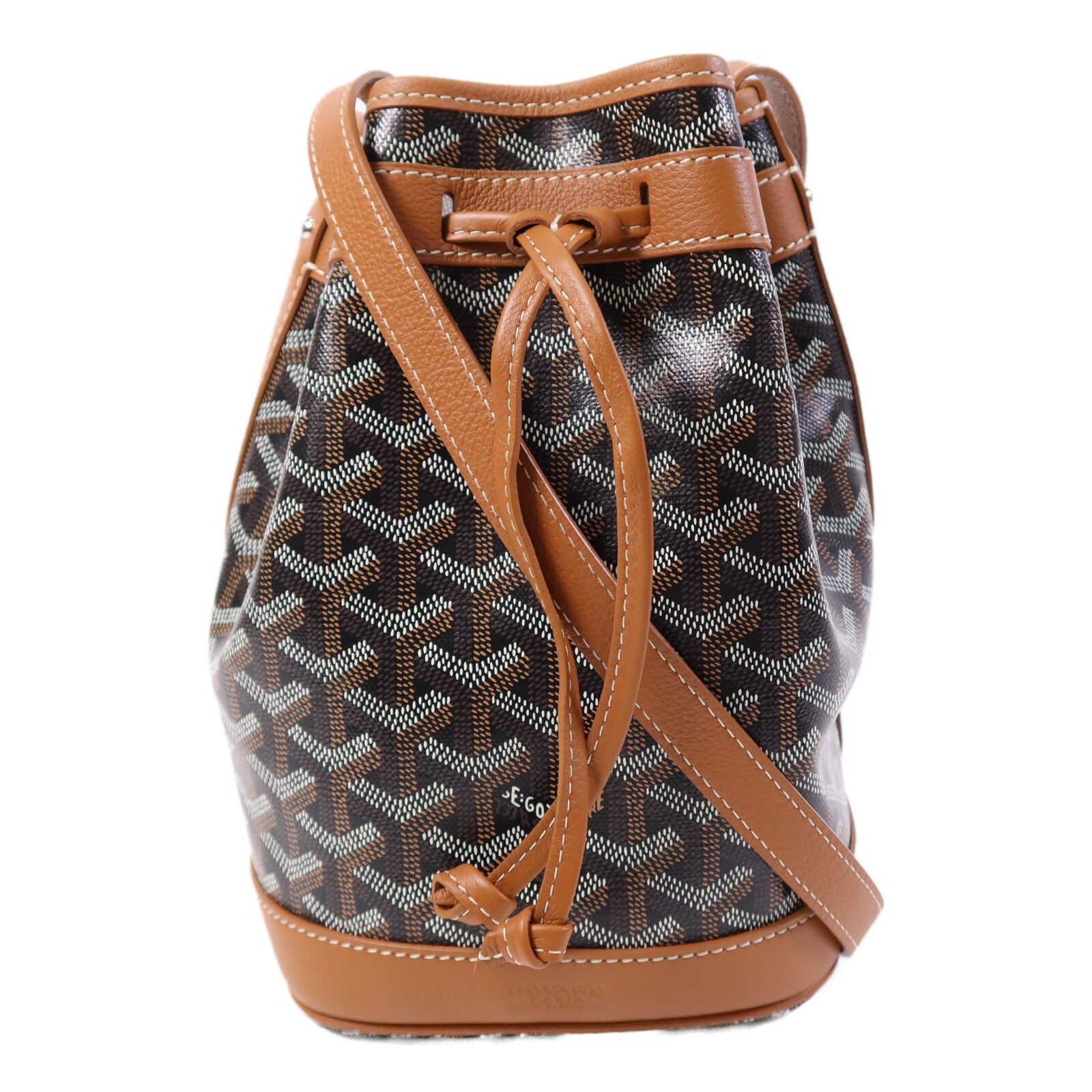 GOYARD 塗層帆布Petit Flot Bucket銀扣肩背袋
