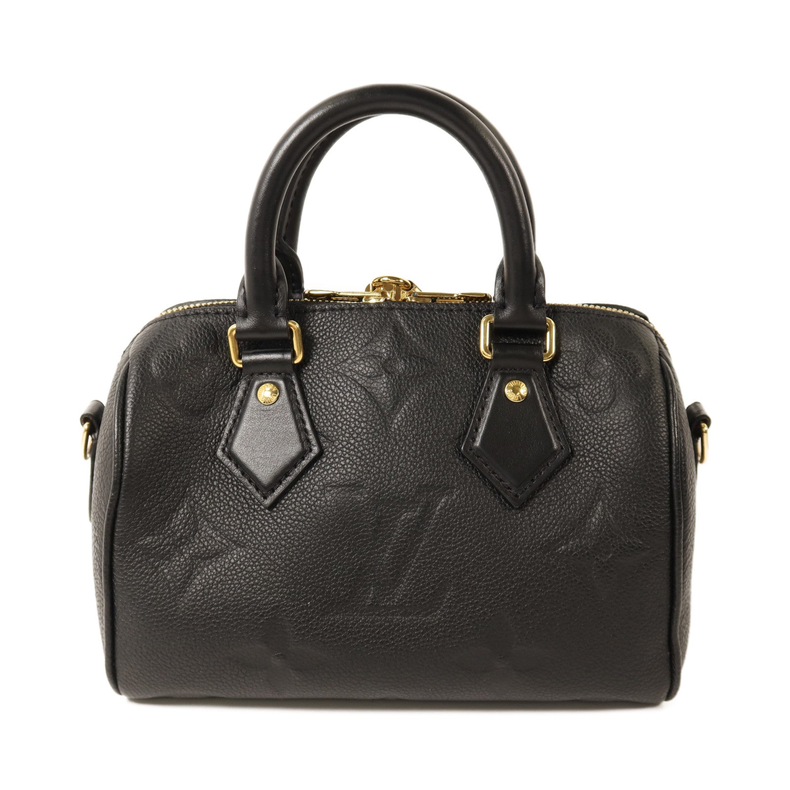 LOUIS VUITTON Monogram Empreinte Speedy Bandouliere 20金扣鏈帶手挽肩背兩用袋