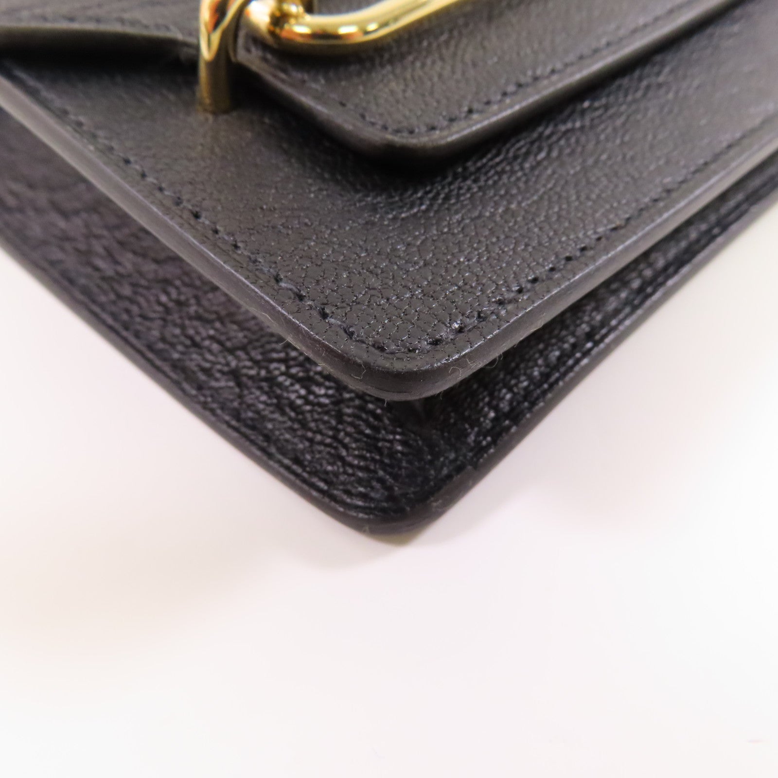 HERMES 【激減優惠】Chevre皮革Rolis Slim金扣錢包Noir