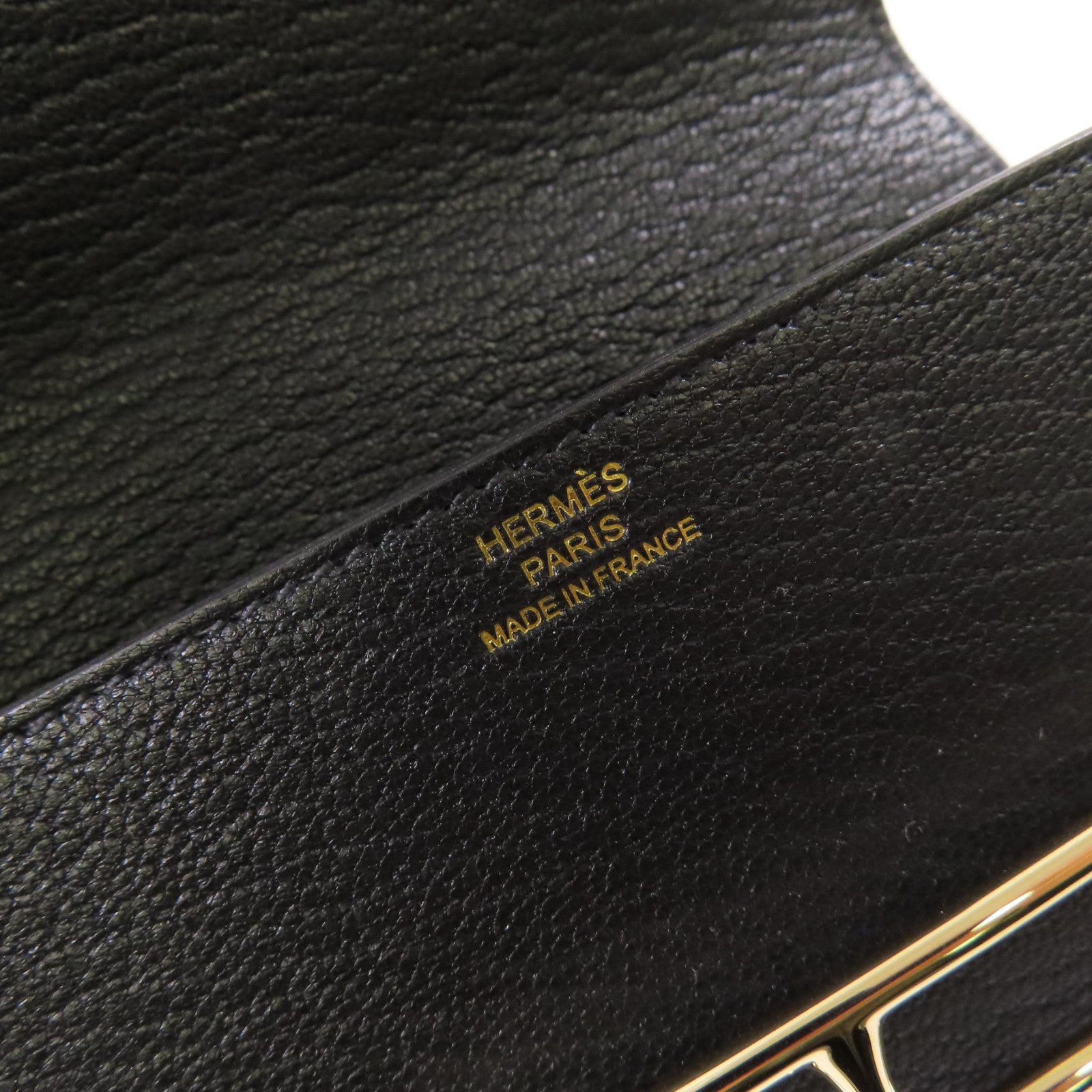 HERMES 【激減優惠】Chevre皮革Rolis Slim金扣錢包Noir