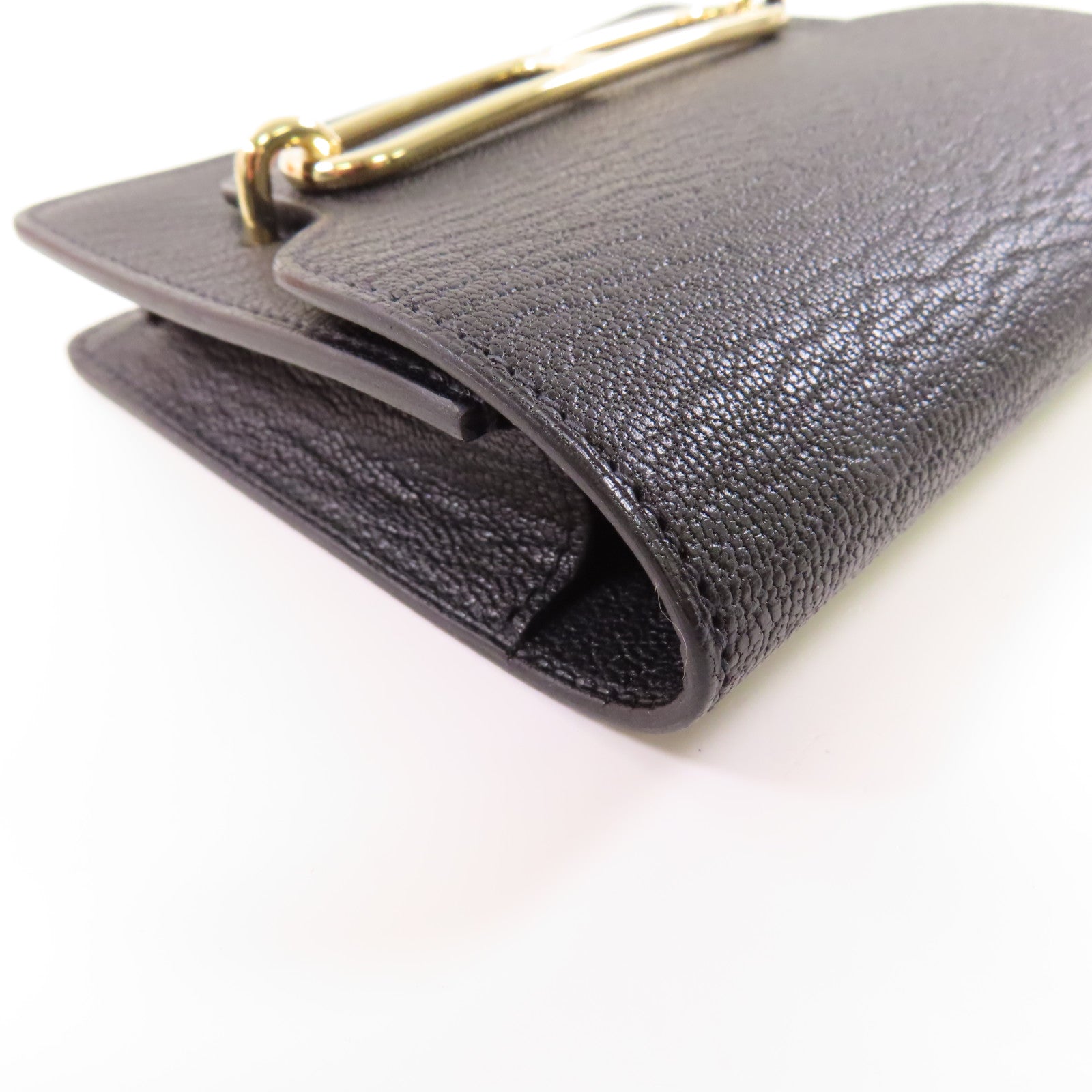 HERMES 【激減優惠】Chevre皮革Rolis Slim金扣錢包Noir